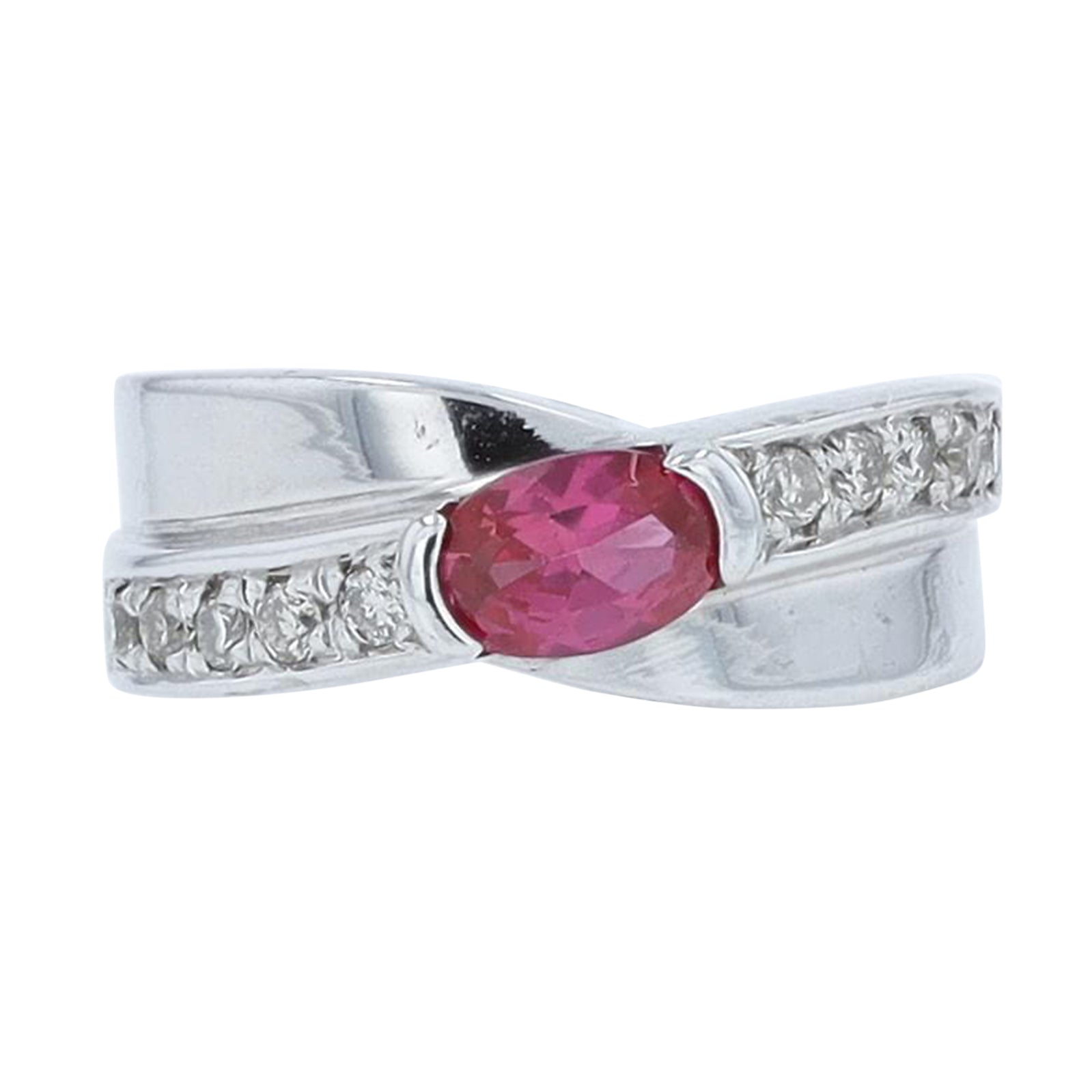 18K WG .55 CT Ruby Ring