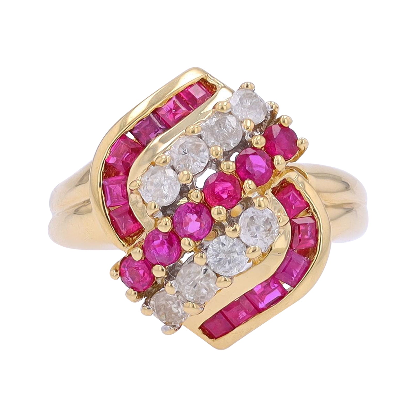 18K YG 1.35 CT Ruby Ring