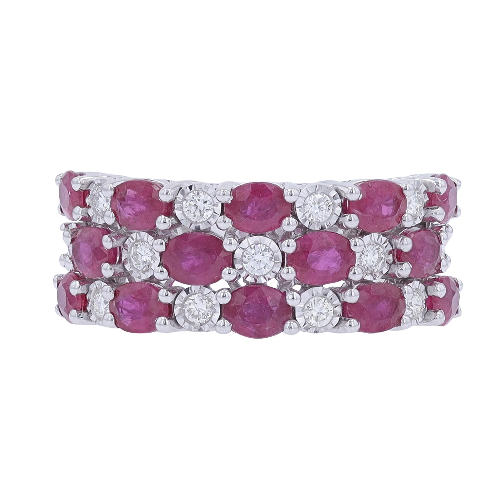 14K EFFY WG 3.33 CT Ruby Band
