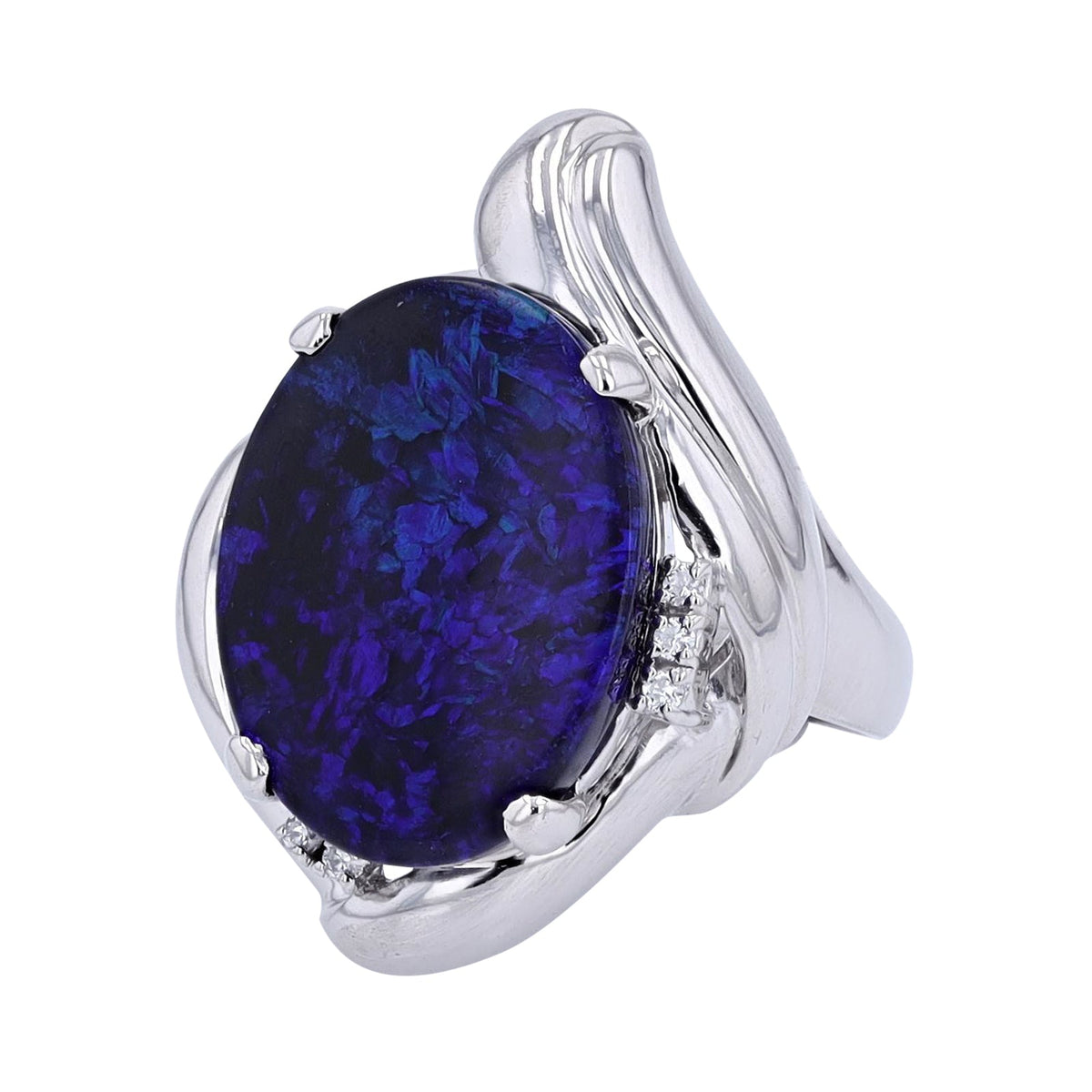 PT900 7.07 CTW Black Opal Ring<p><strong>$1,499</p></strong>