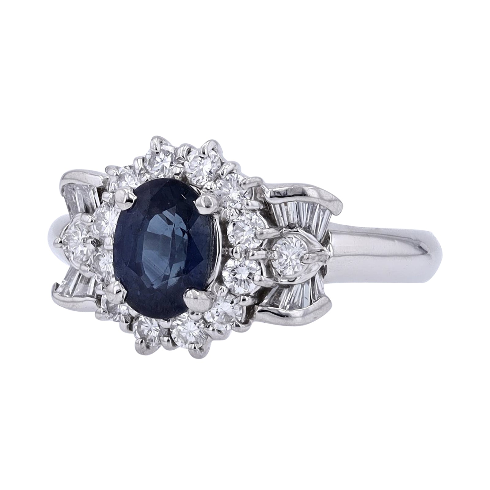 PT900 1.20 CT Sapphire Center Ring