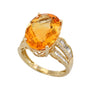 14K EFFY YG 9.10 CT Citrine Center Ring