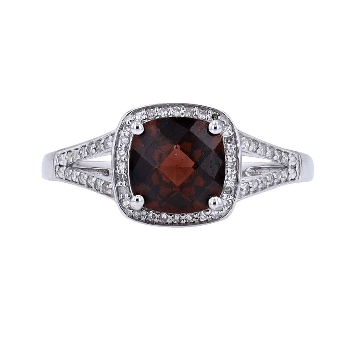 14K Cushion Cut Halo Gemstone Ring<p><strong>More Colors Available</p></strong>