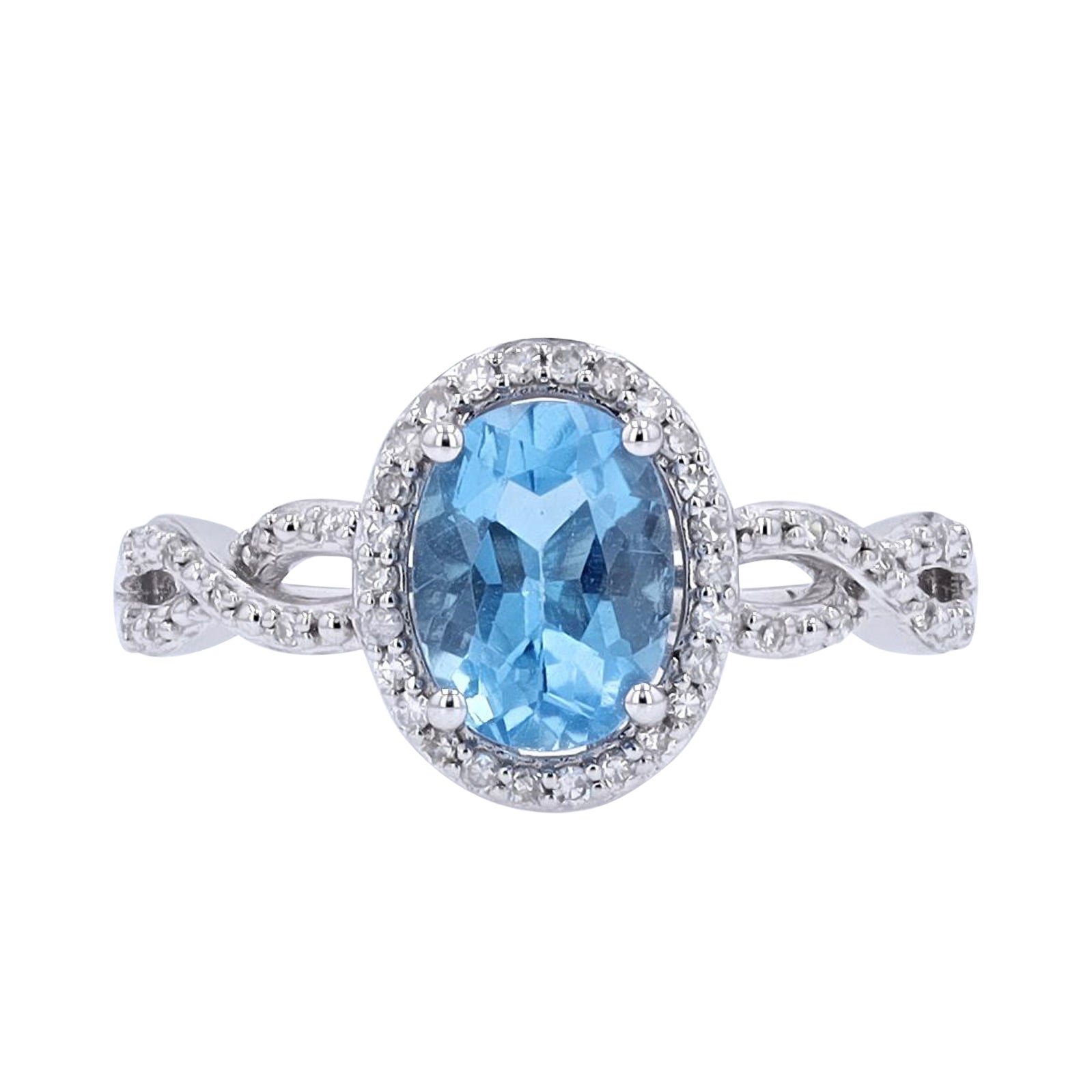 10K Oval Gemstone Halo Ring<p><strong>More Colors Available</p></strong>