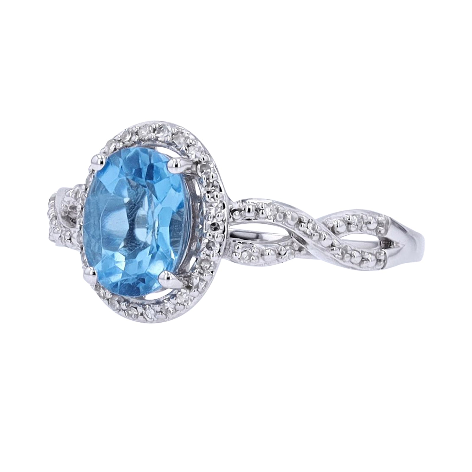 10K Oval Gemstone Halo Ring<p><strong>More Colors Available</p></strong>