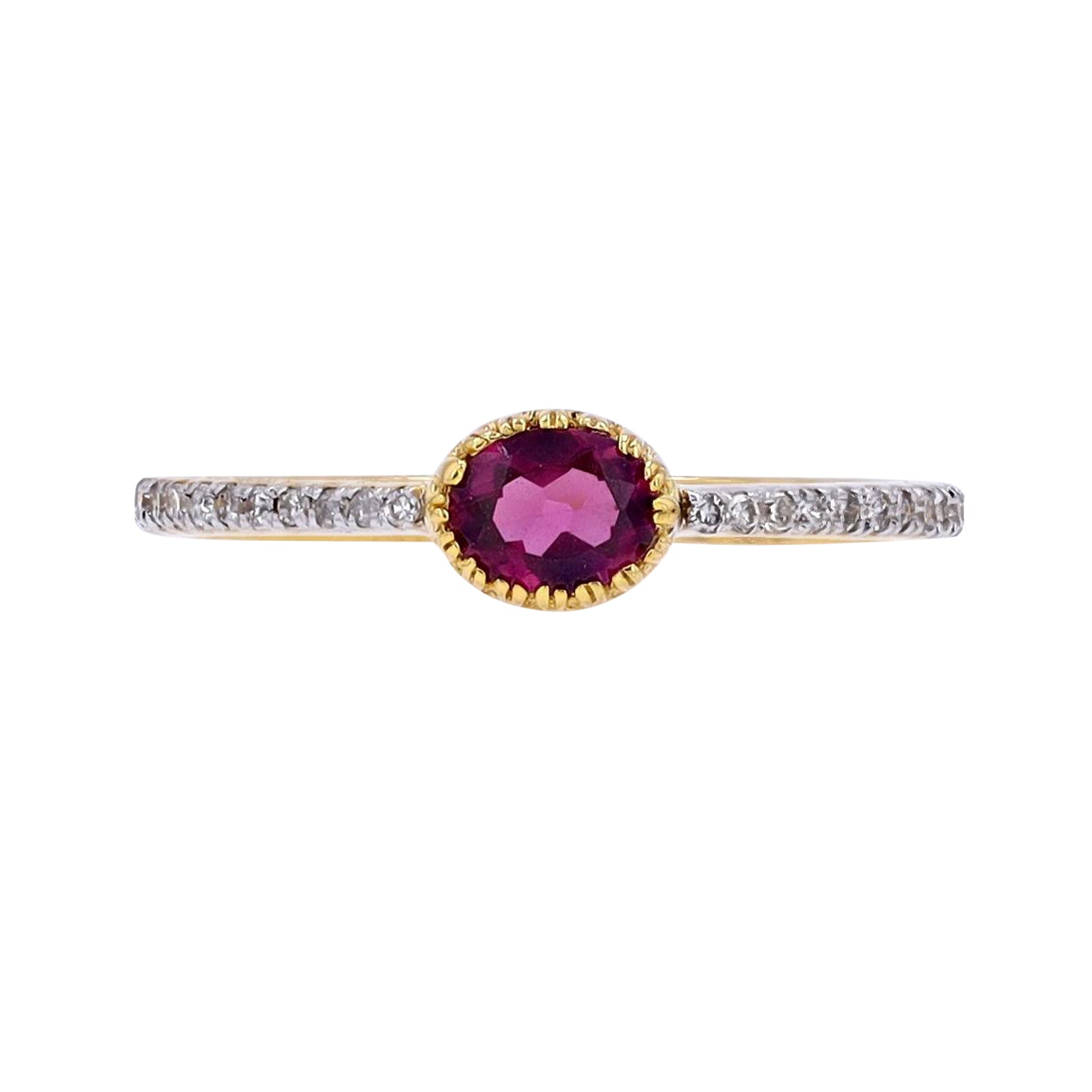 10K Oval Gemstone Ring<p><strong>More Colors Available</p></strong>