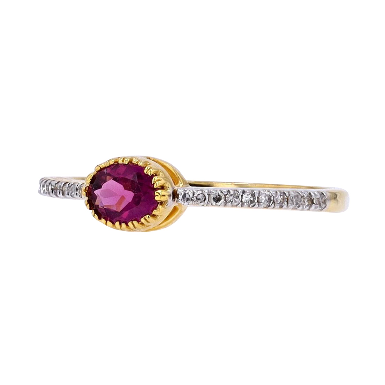 10K Oval Gemstone Ring<p><strong>More Colors Available</p></strong>
