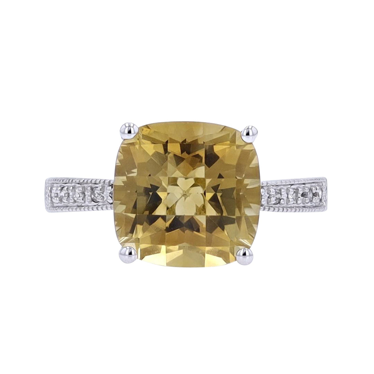 14K Cushion Cut Gemstone Solitaire Ring<p><strong>More Colors Available</p></strong>