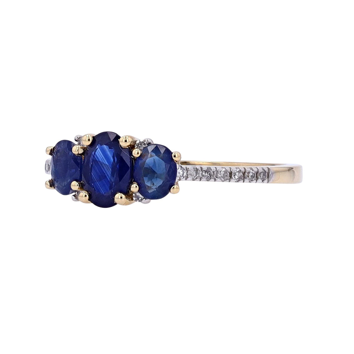 14K Three Stone Gemstone Ring<p><strong>More Colors Available</p></strong>