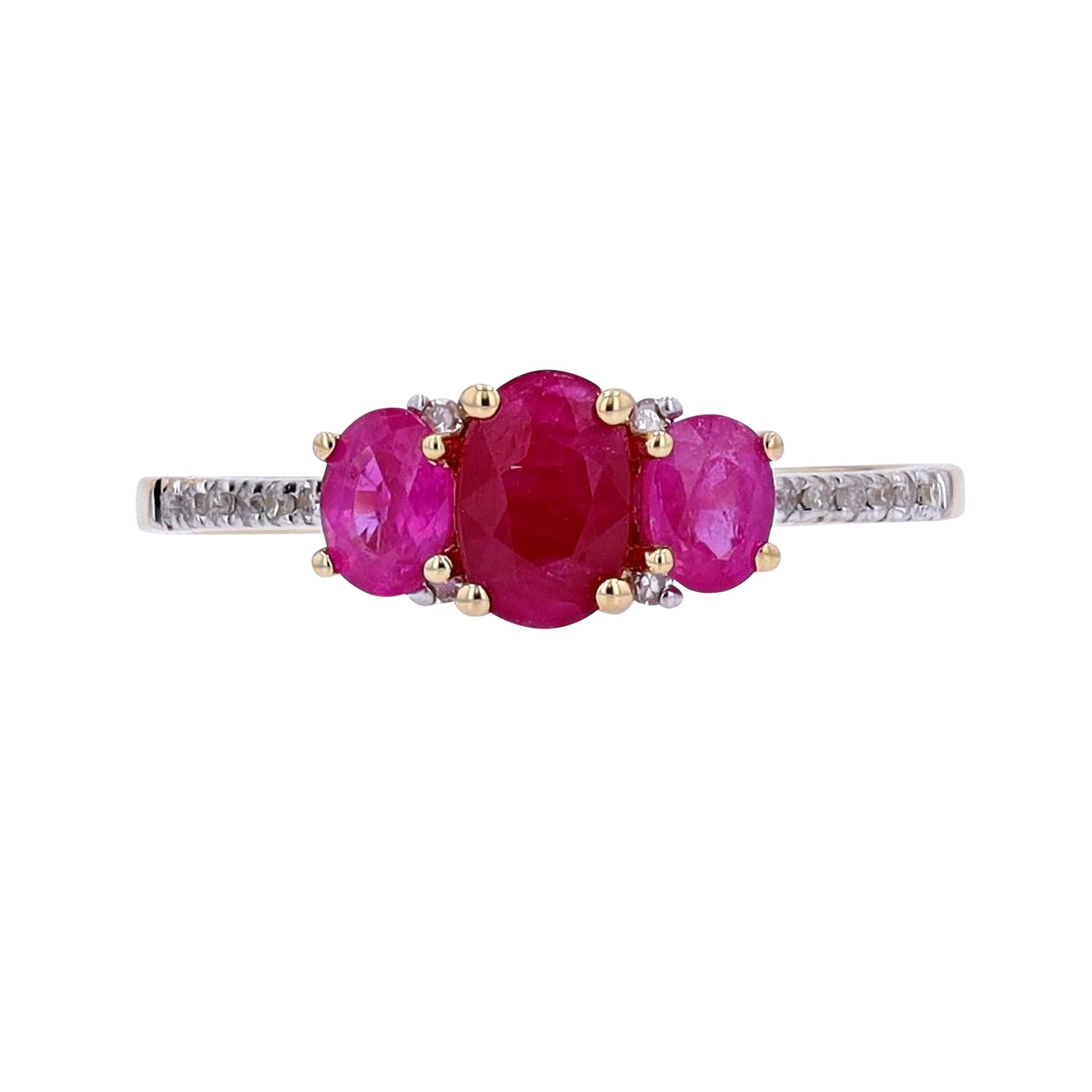 14K Three Stone Gemstone Ring<p><strong>More Colors Available</p></strong>