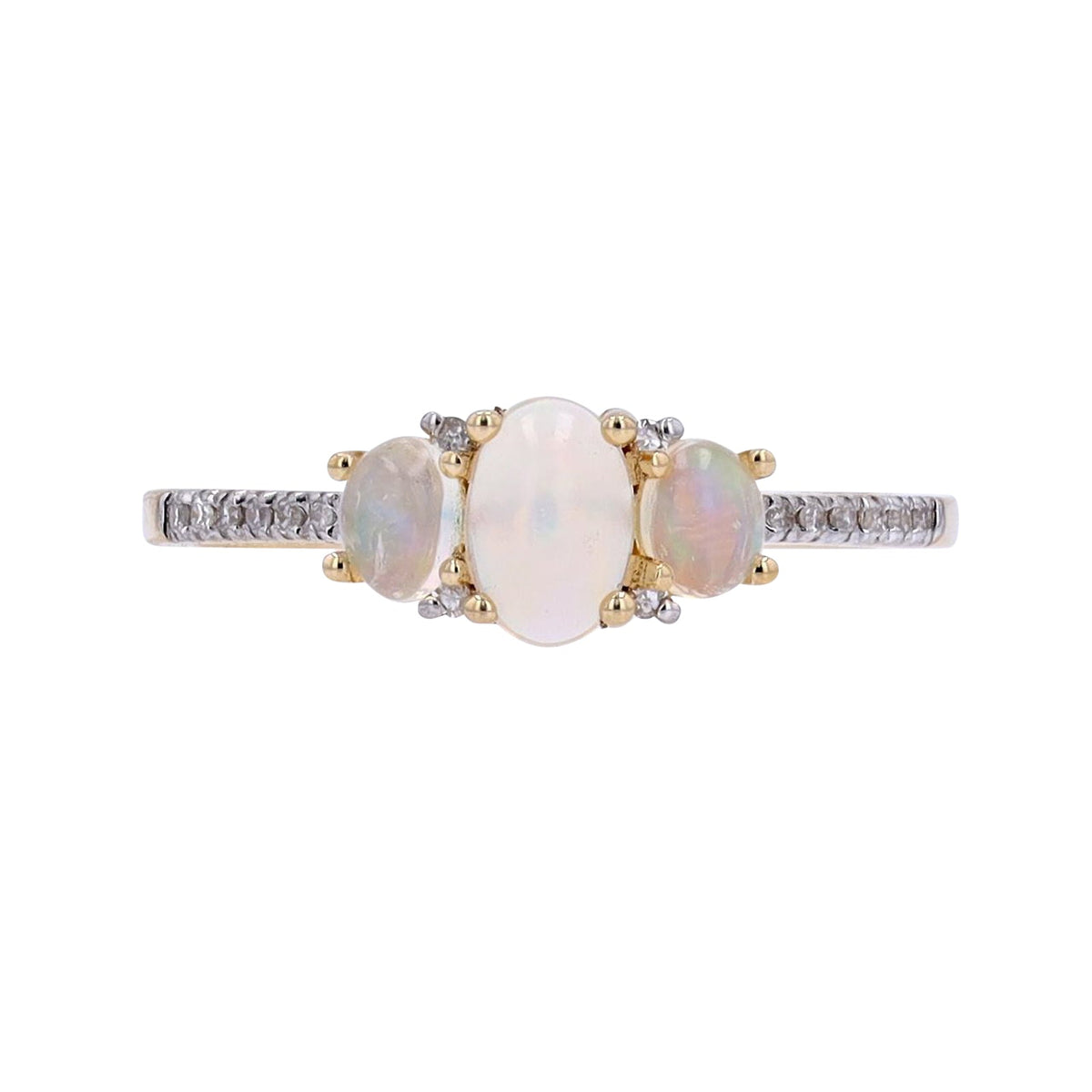 14K Three Stone Gemstone Ring<p><strong>More Colors Available</p></strong>