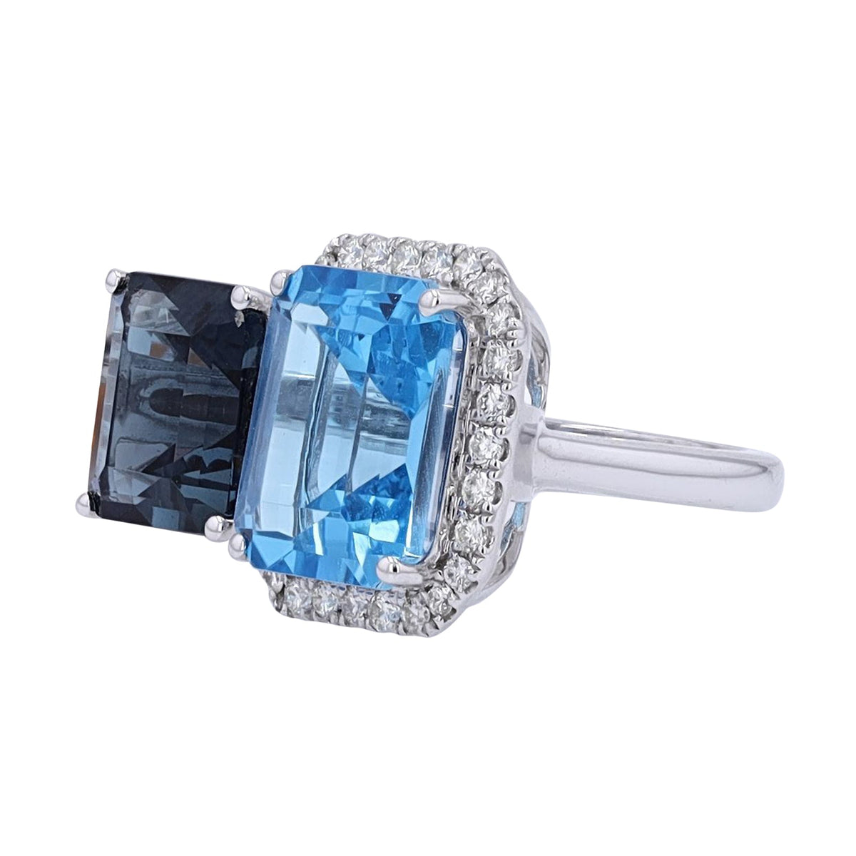 14K EFFY WG Blue Topaz Two Stone Ring<p><strong>$649</p></strong>