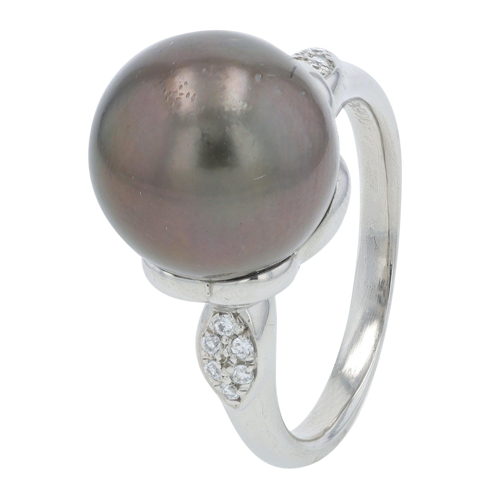 PT900 12.7 MM Tahitian Pearl Ring