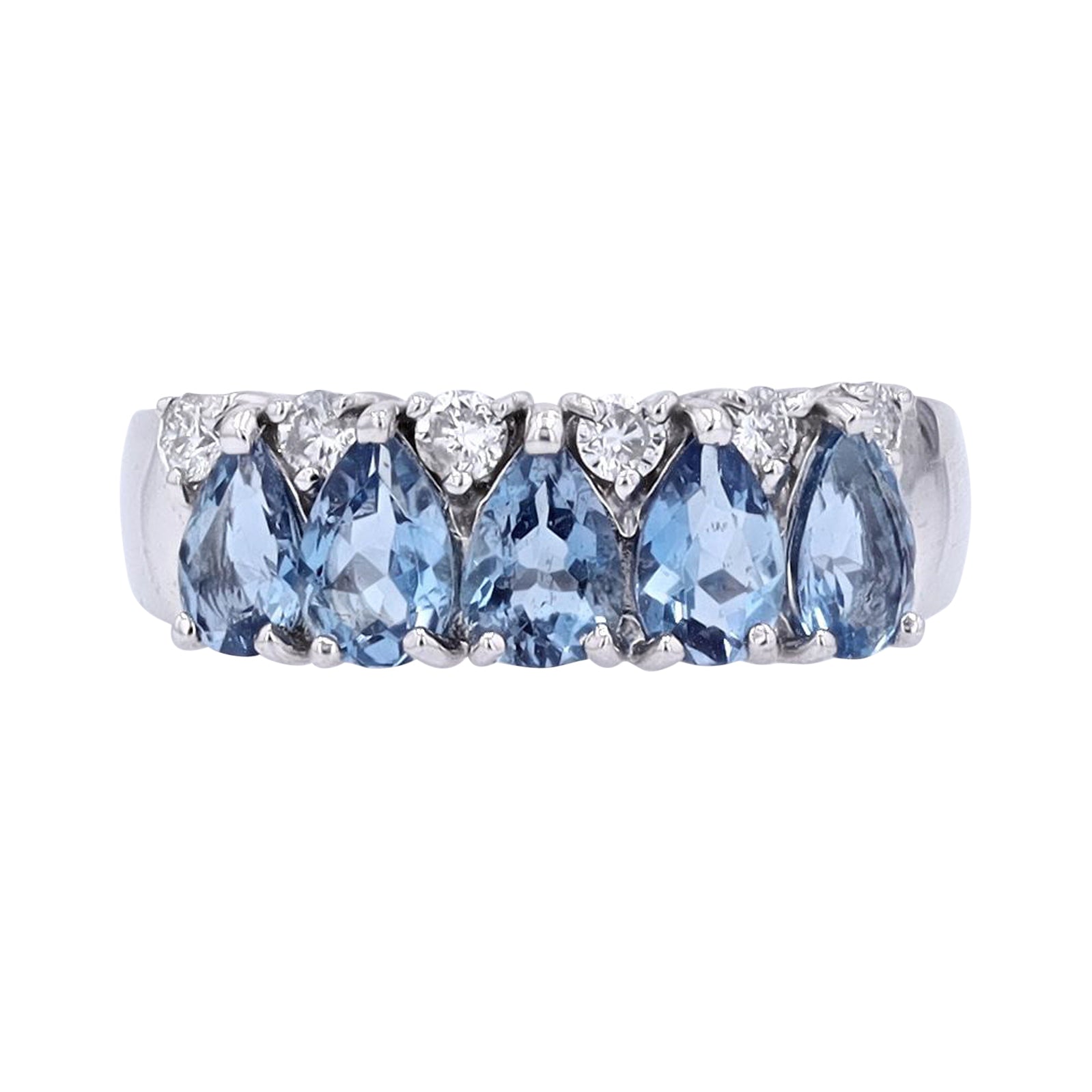 18K WG 1.73 CTW Aqua Ring