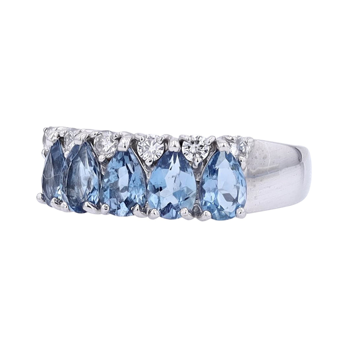 18K WG 1.73 CTW Aqua Ring