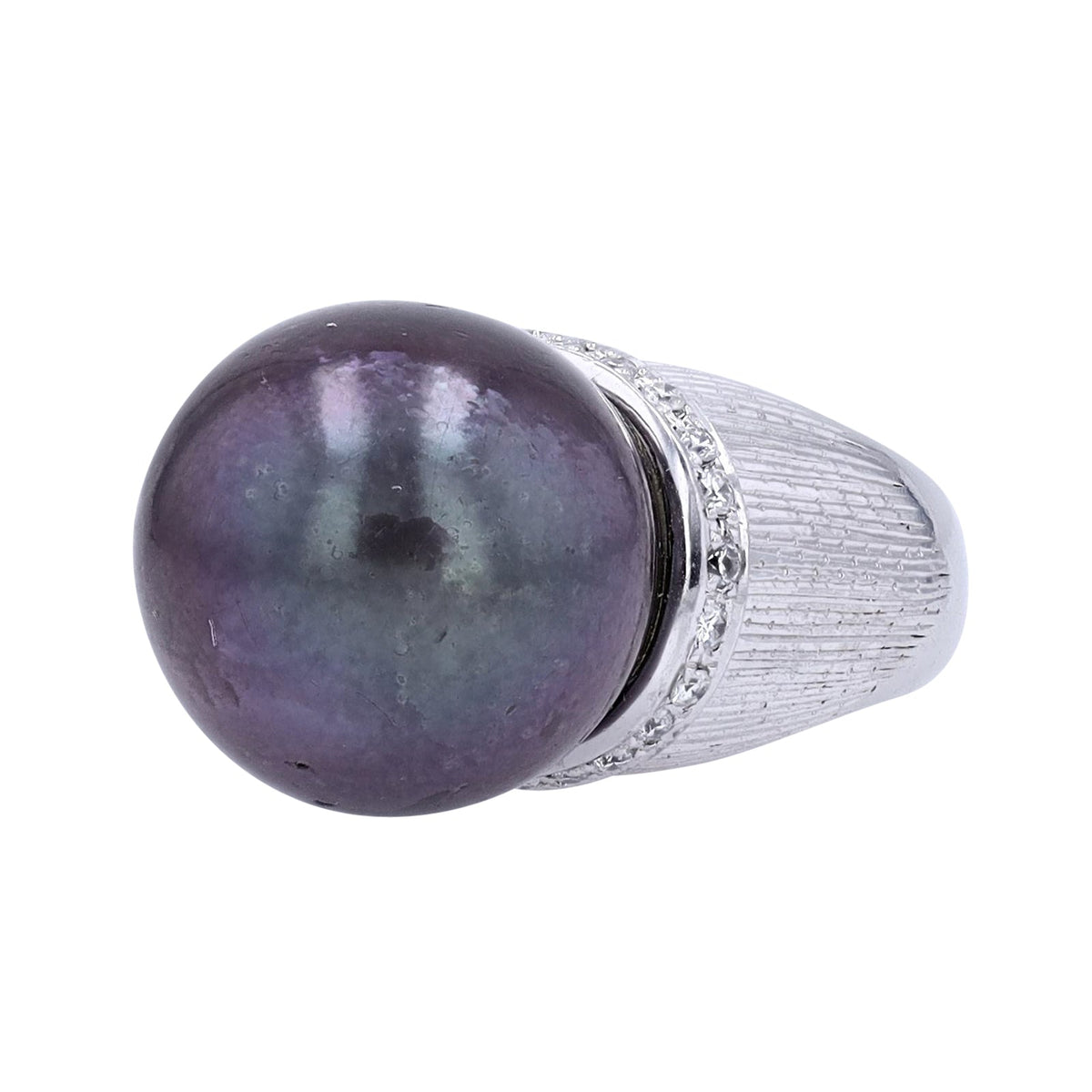 PT900 Tahitian Pearl Cocktail Ring