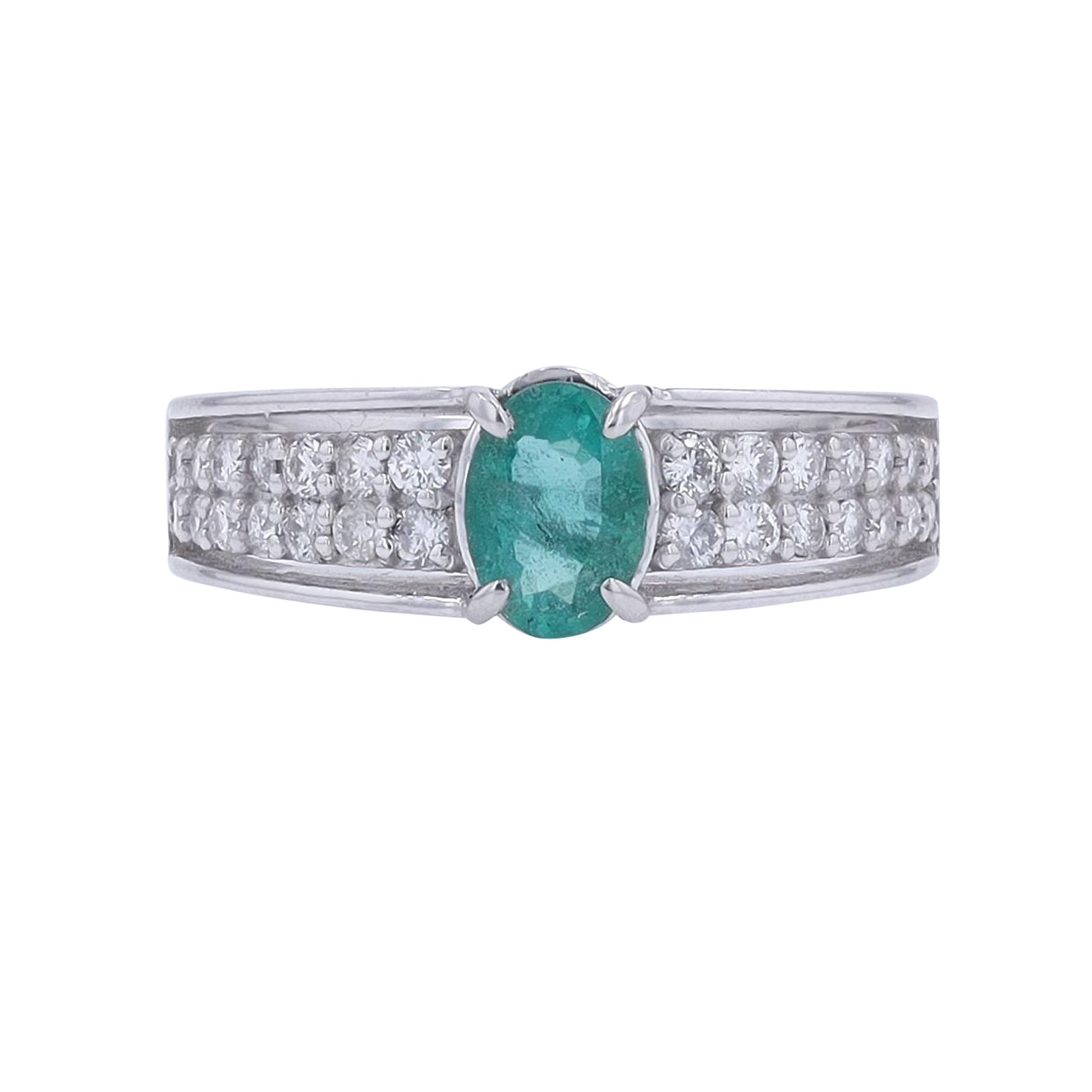 PT950 0.65 CT Emerald Oval Center Ring<p><strong>$549</p></strong>