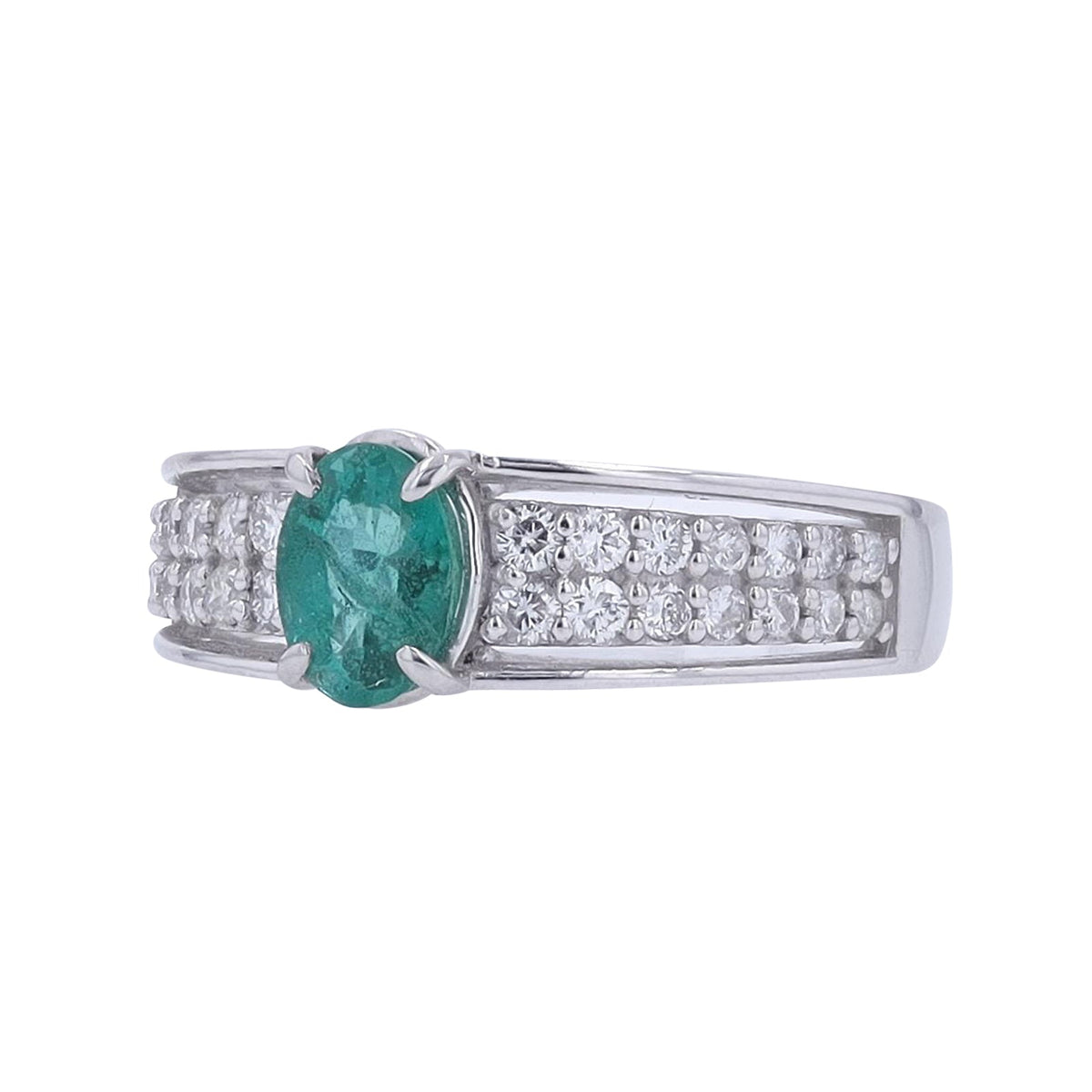 PT950 0.65 CT Emerald Oval Center Ring<p><strong>$549</p></strong>