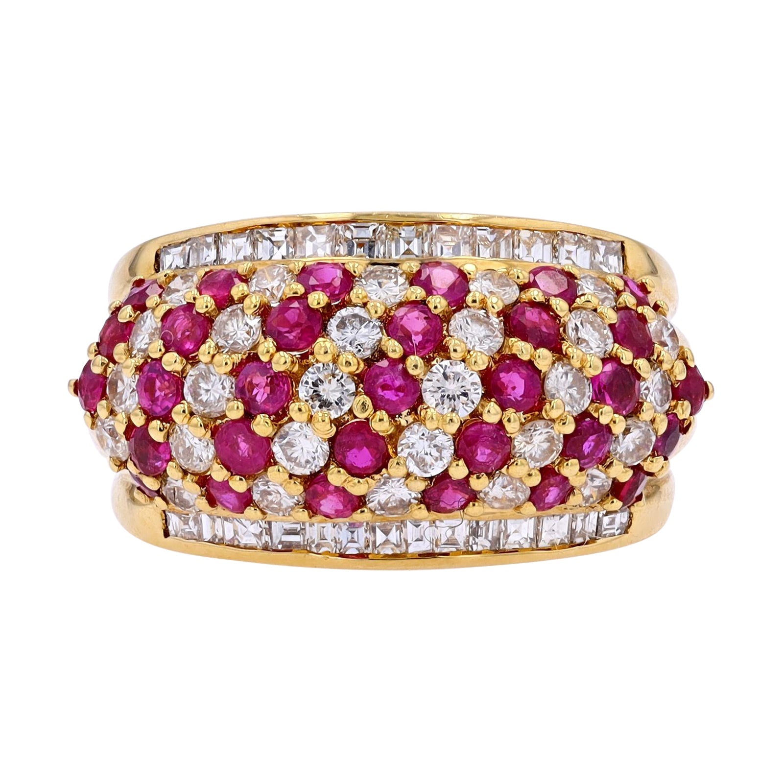 18K WG 2 CTW Ruby Cluster Ring<p><strong>$1,299</p></strong>