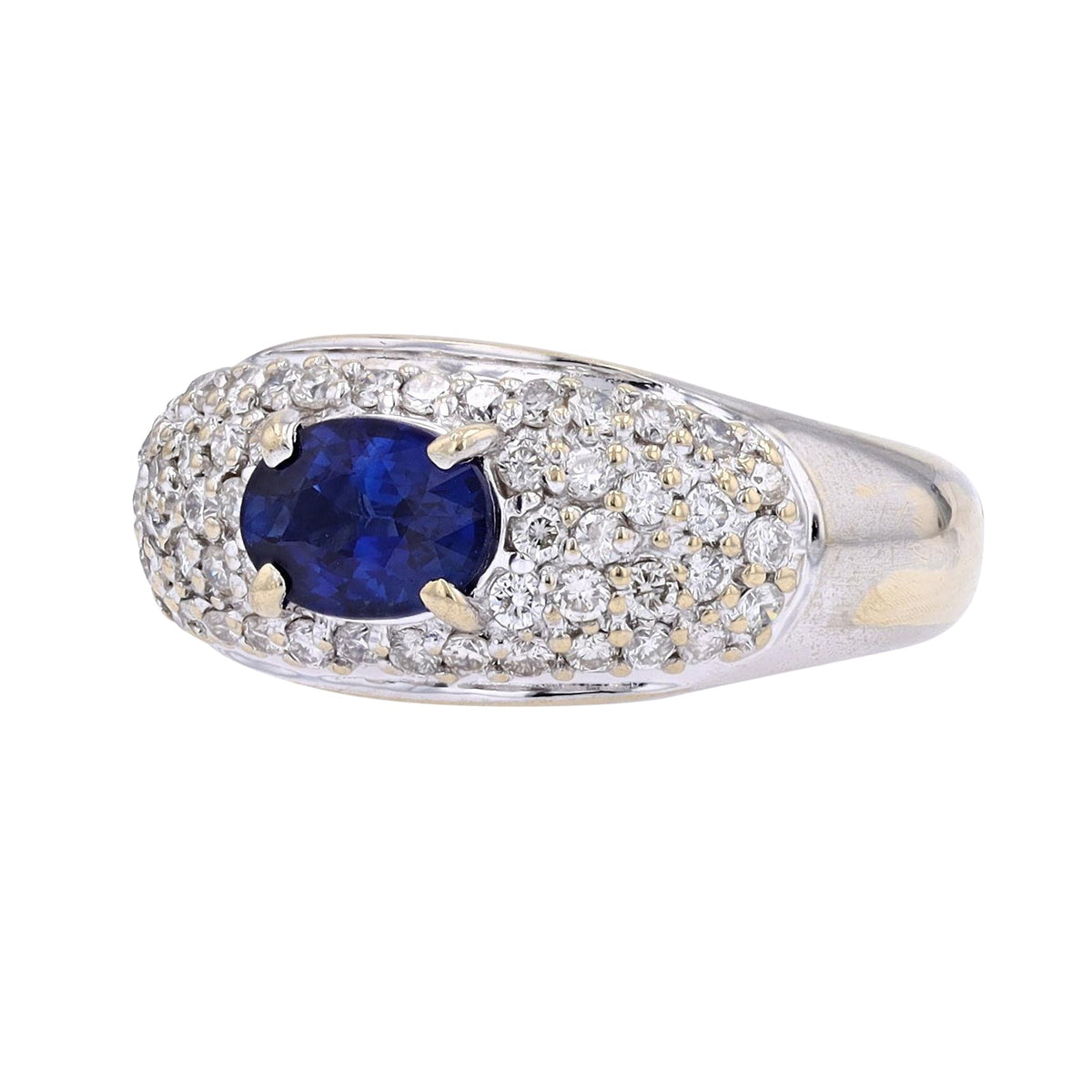 18K WG 1.02 CT Sapphire Center Ring