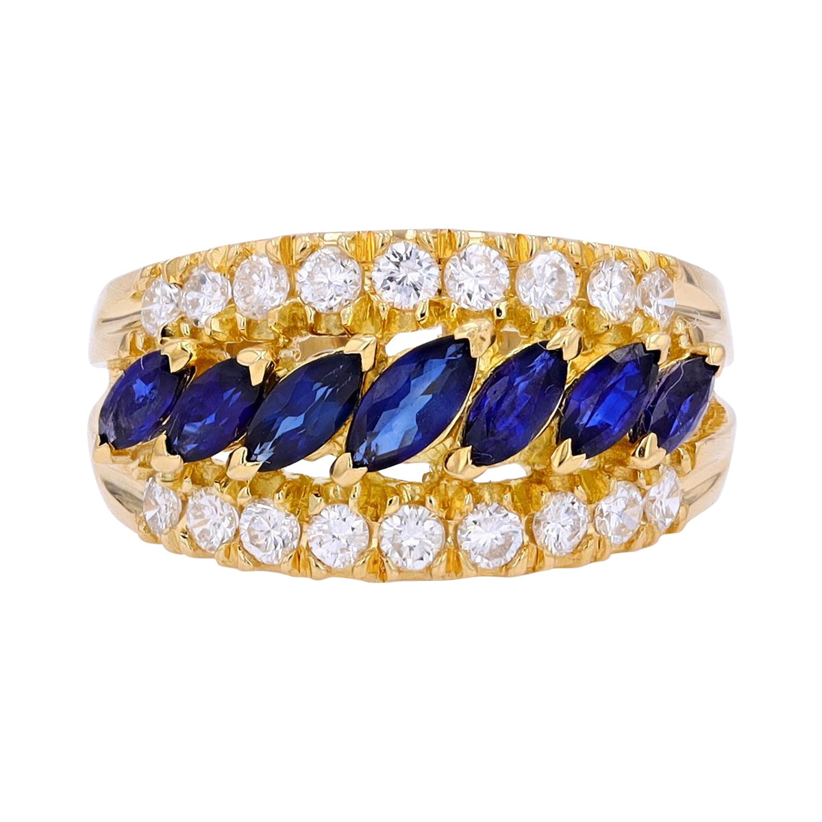 18K YG 1.09 CTW Sapphire Ring