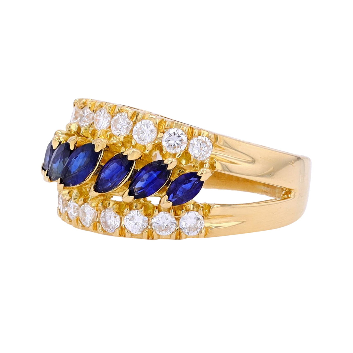 18K YG 1.09 CTW Sapphire Ring