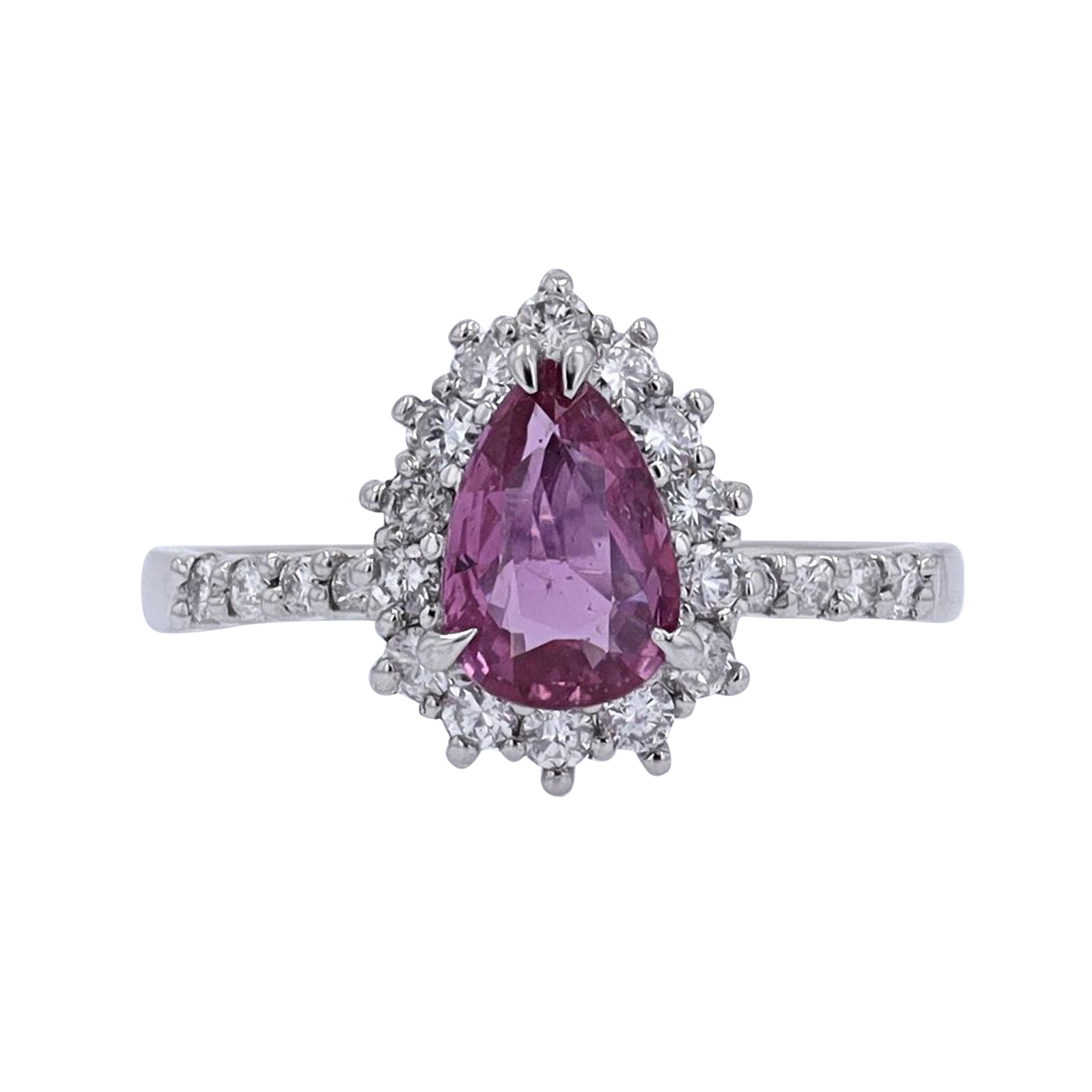 PT900 1.03 CT Mozambique No Heat Pink Sapphire Ring<p><strong>GIA Available</p></strong>