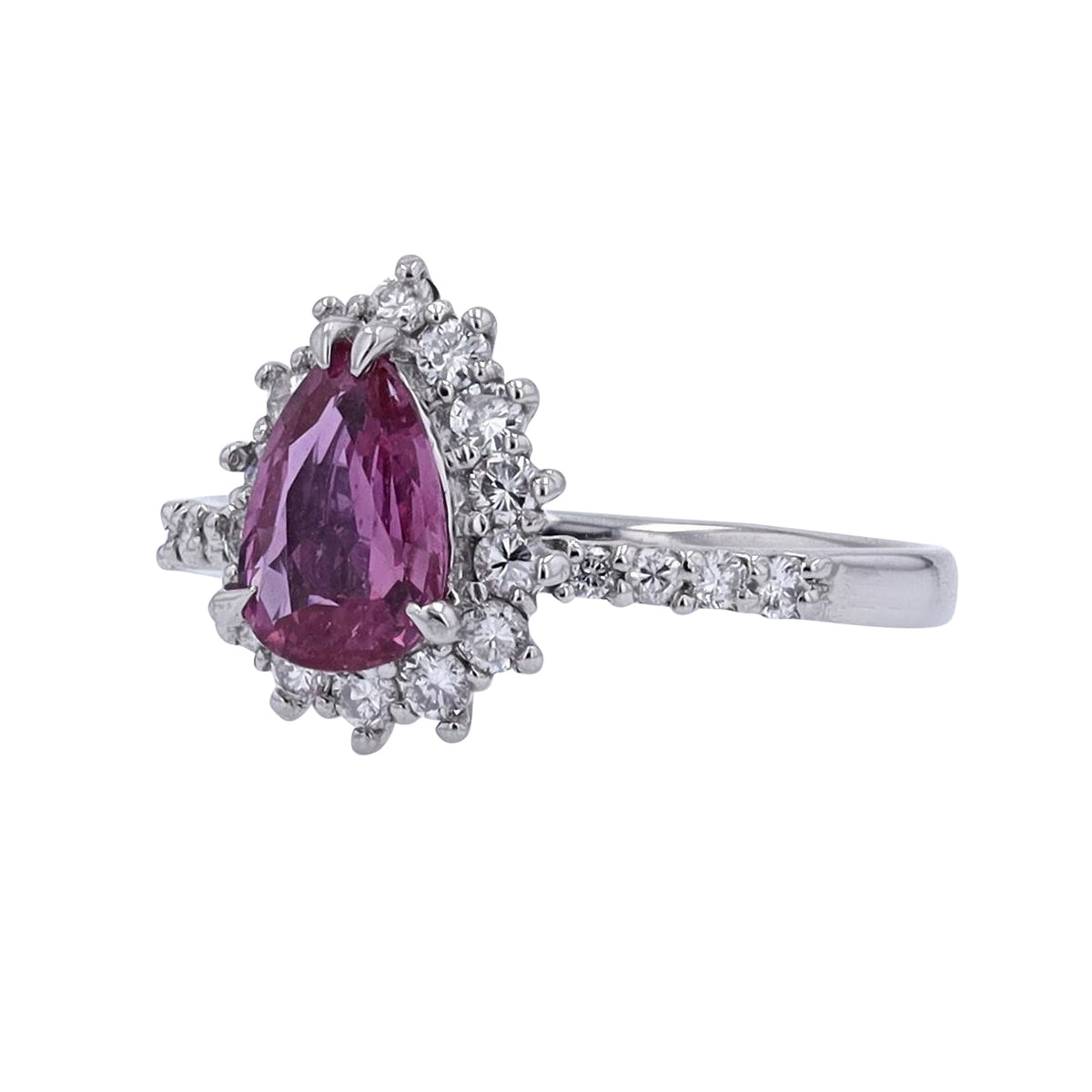 PT900 1.03 CT Mozambique No Heat Pink Sapphire Ring<p><strong>GIA Available</p></strong>
