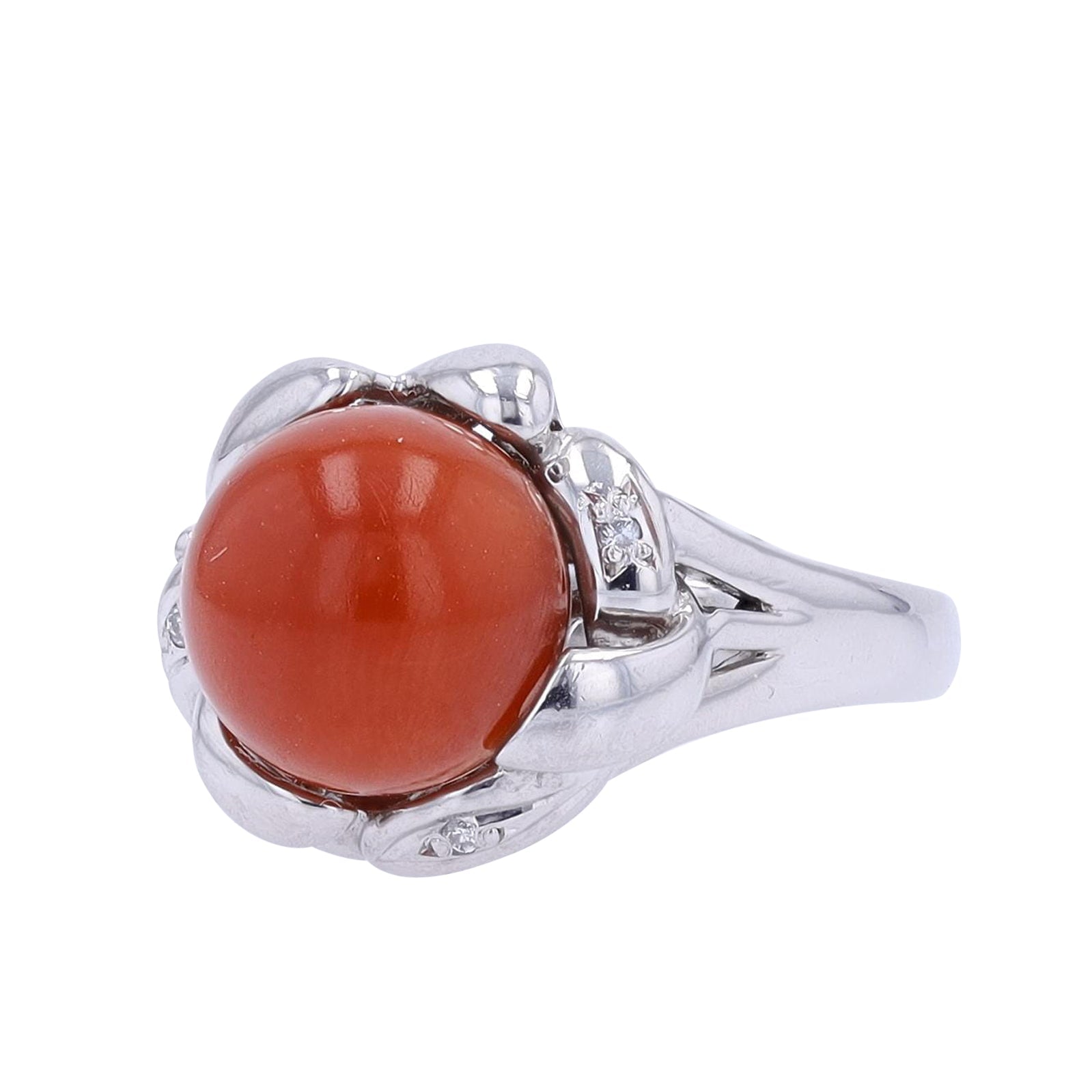 PT900 10 MM Coral Center Ring