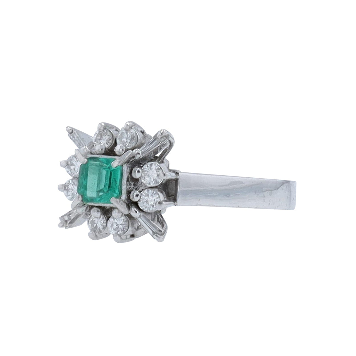 PT900 .25 CT Emerald Ring