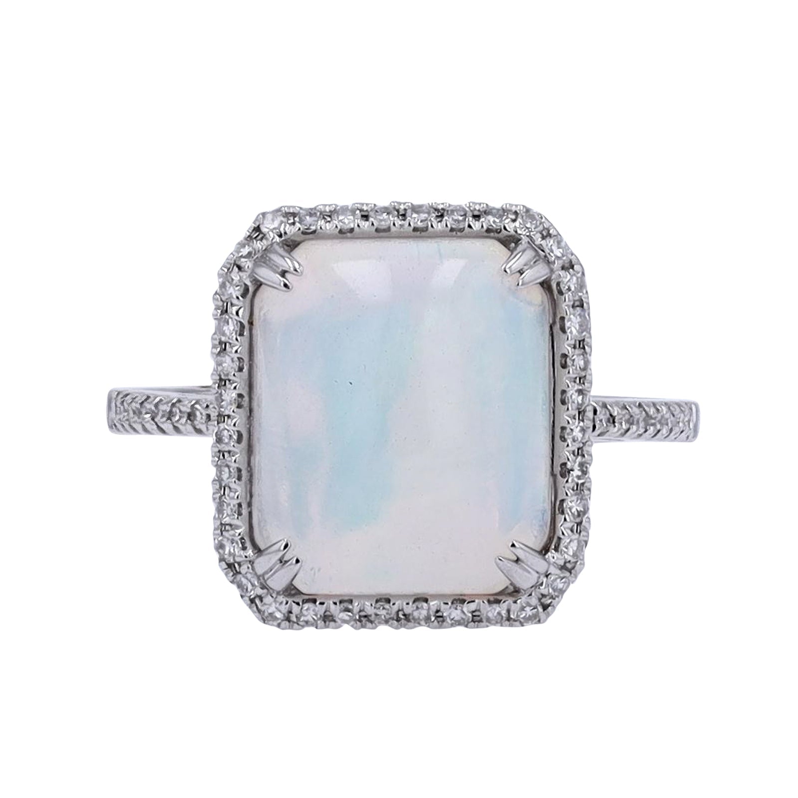 14K EFFY WG 4.45 CT Ethiopian Opal Ring