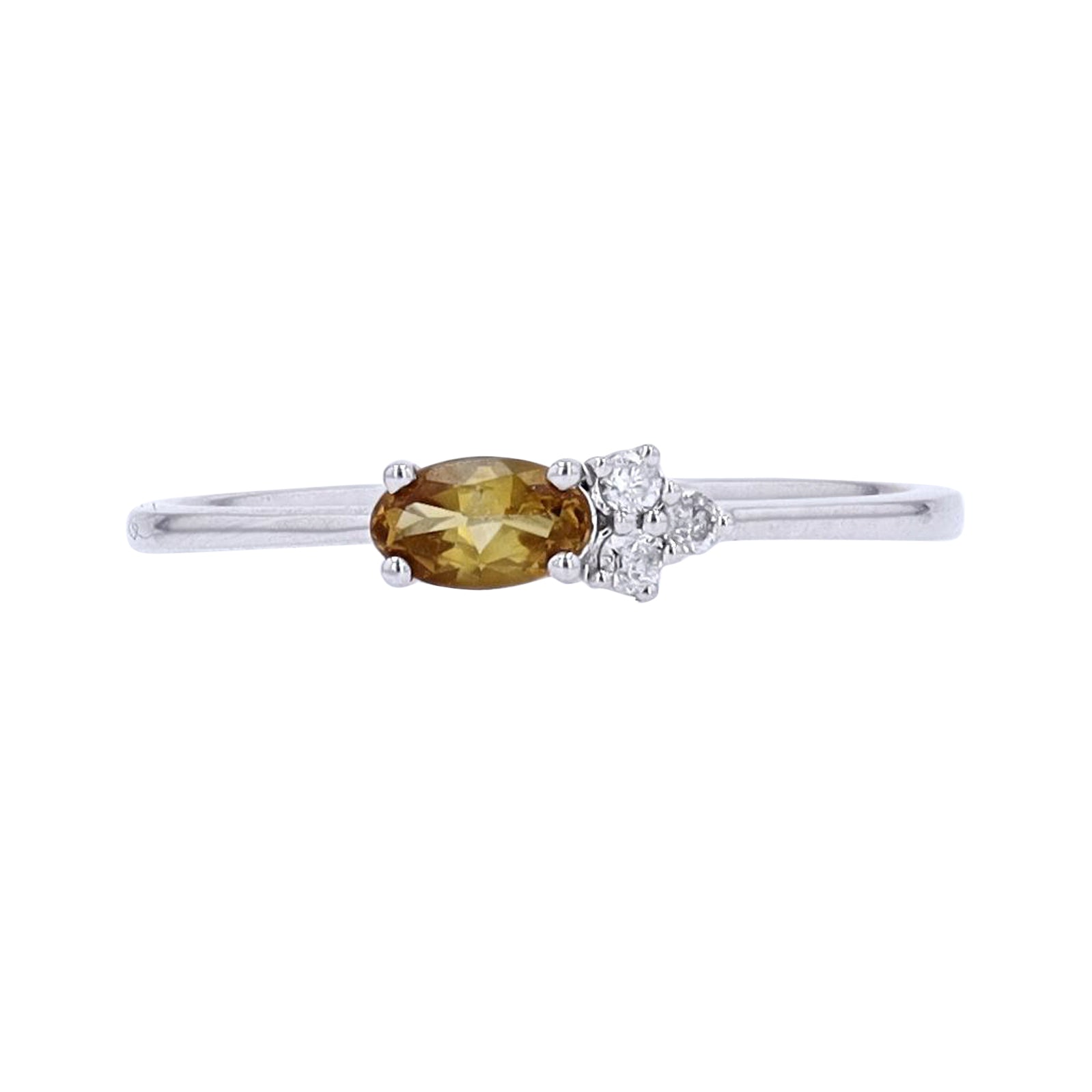 10K WG Oval Center Gemstone Ring<p><strong>More Colors Available</p></strong>