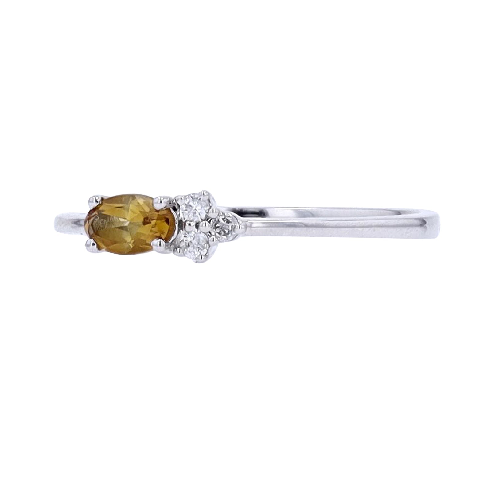 10K WG Oval Center Gemstone Ring<p><strong>More Colors Available</p></strong>