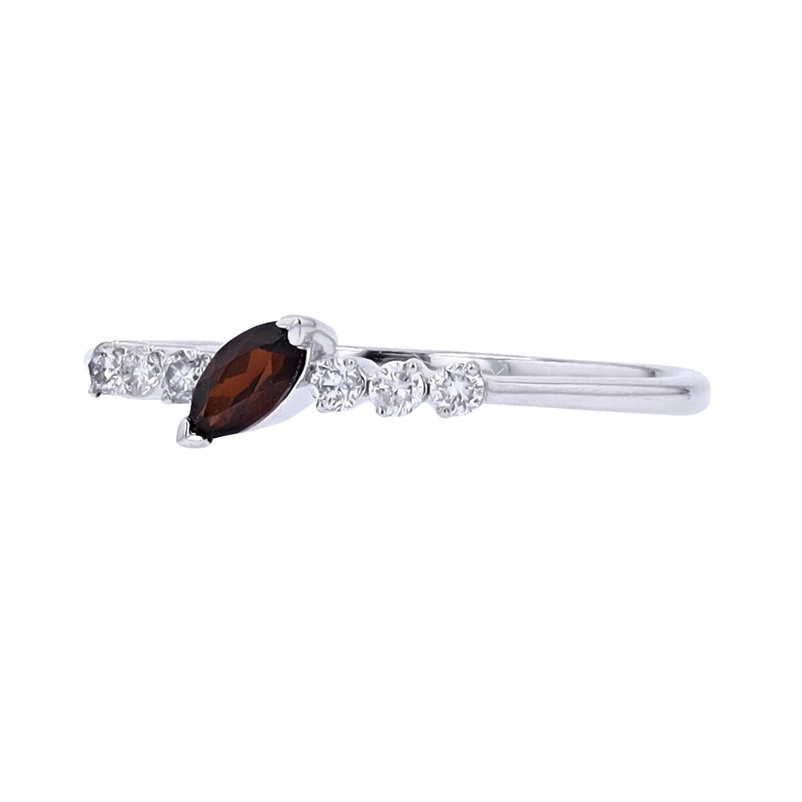 10K WG Marquise Center Gemstone Ring<p><strong>More Colors Available</p></strong>