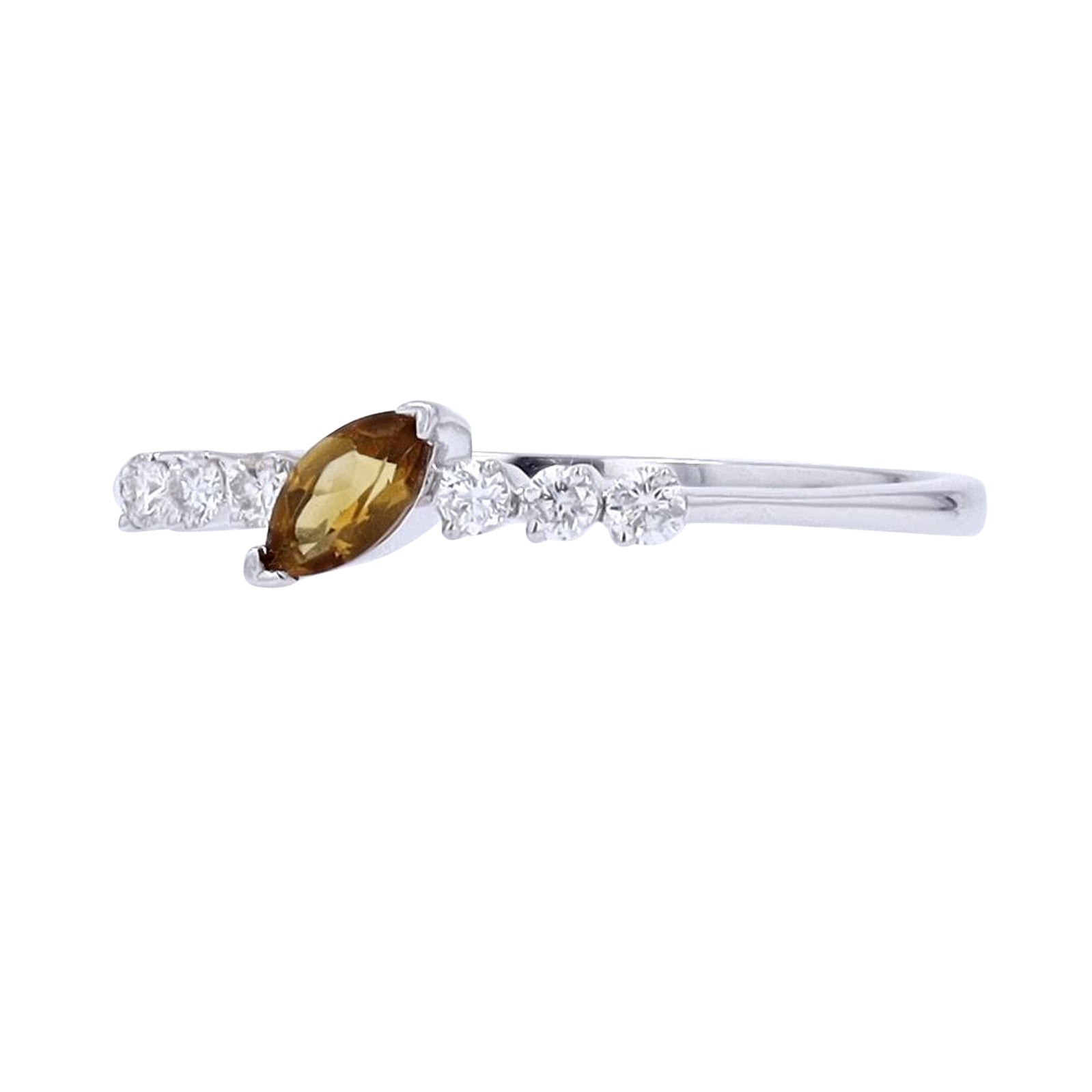 10K WG Marquise Center Gemstone Ring<p><strong>More Colors Available</p></strong>