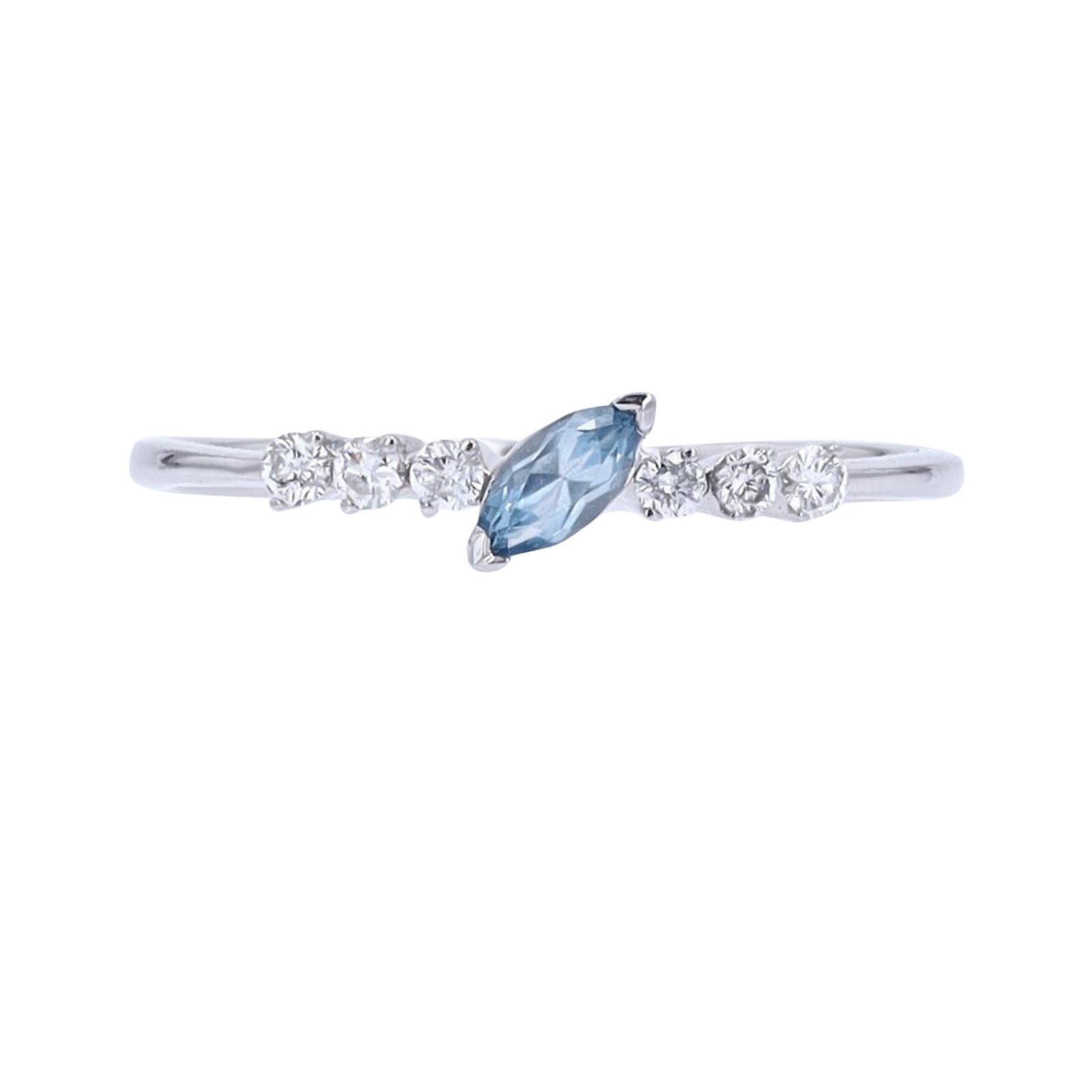 10K WG Marquise Center Gemstone Ring<p><strong>More Colors Available</p></strong>