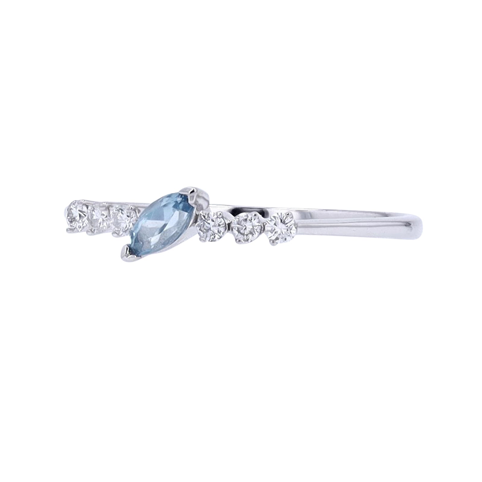 10K WG Marquise Center Gemstone Ring<p><strong>More Colors Available</p></strong>