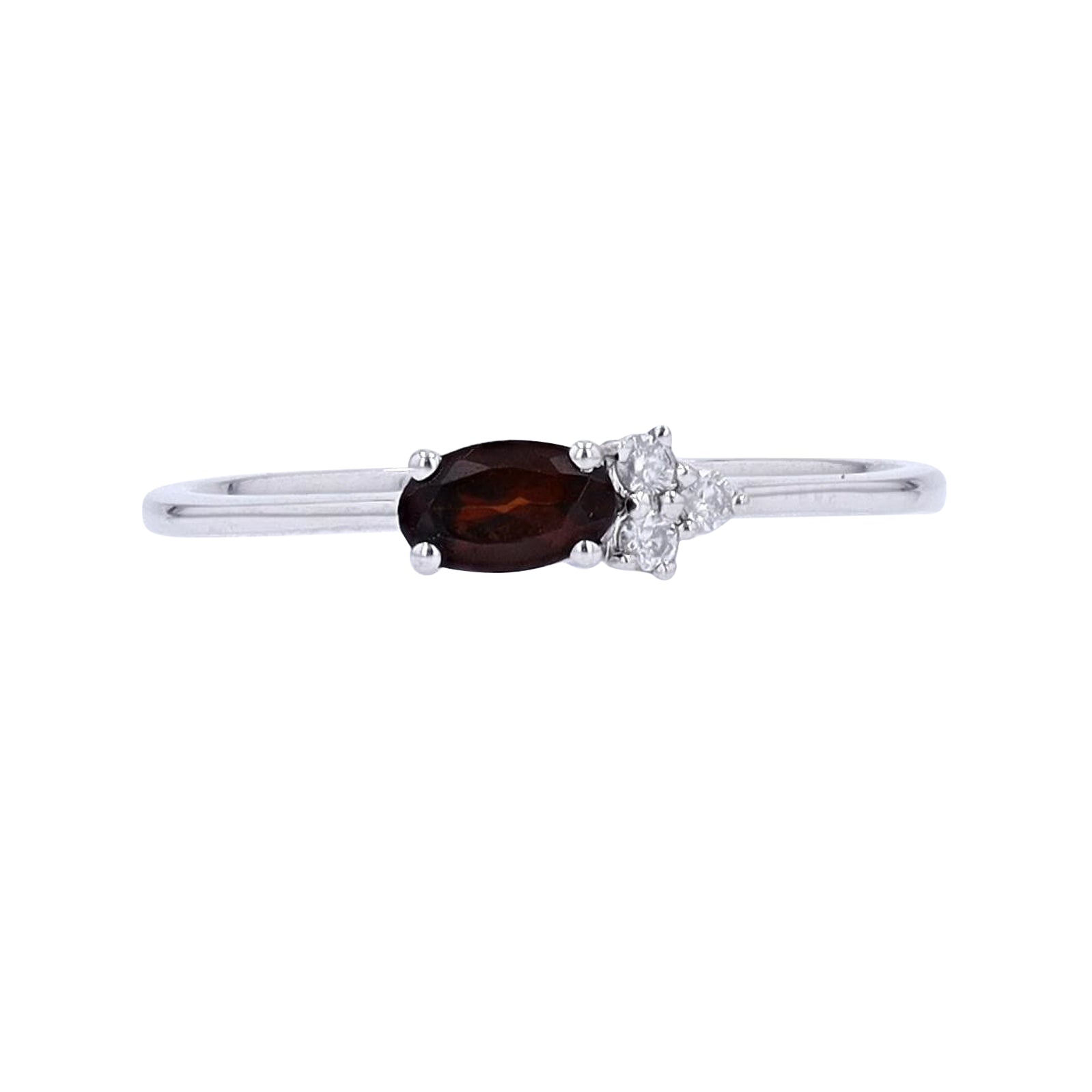 10K WG Oval Center Gemstone Ring<p><strong>More Colors Available</p></strong>