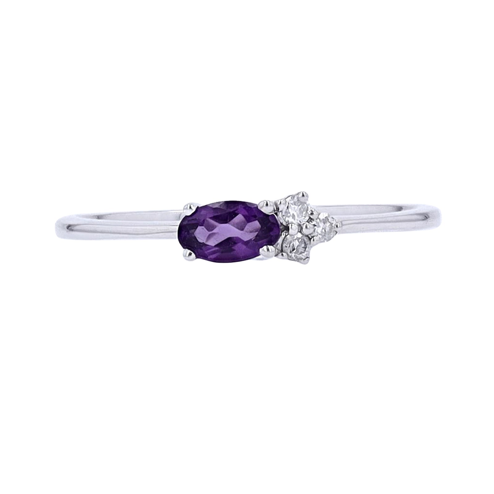 10K WG Oval Center Gemstone Ring<p><strong>More Colors Available</p></strong>
