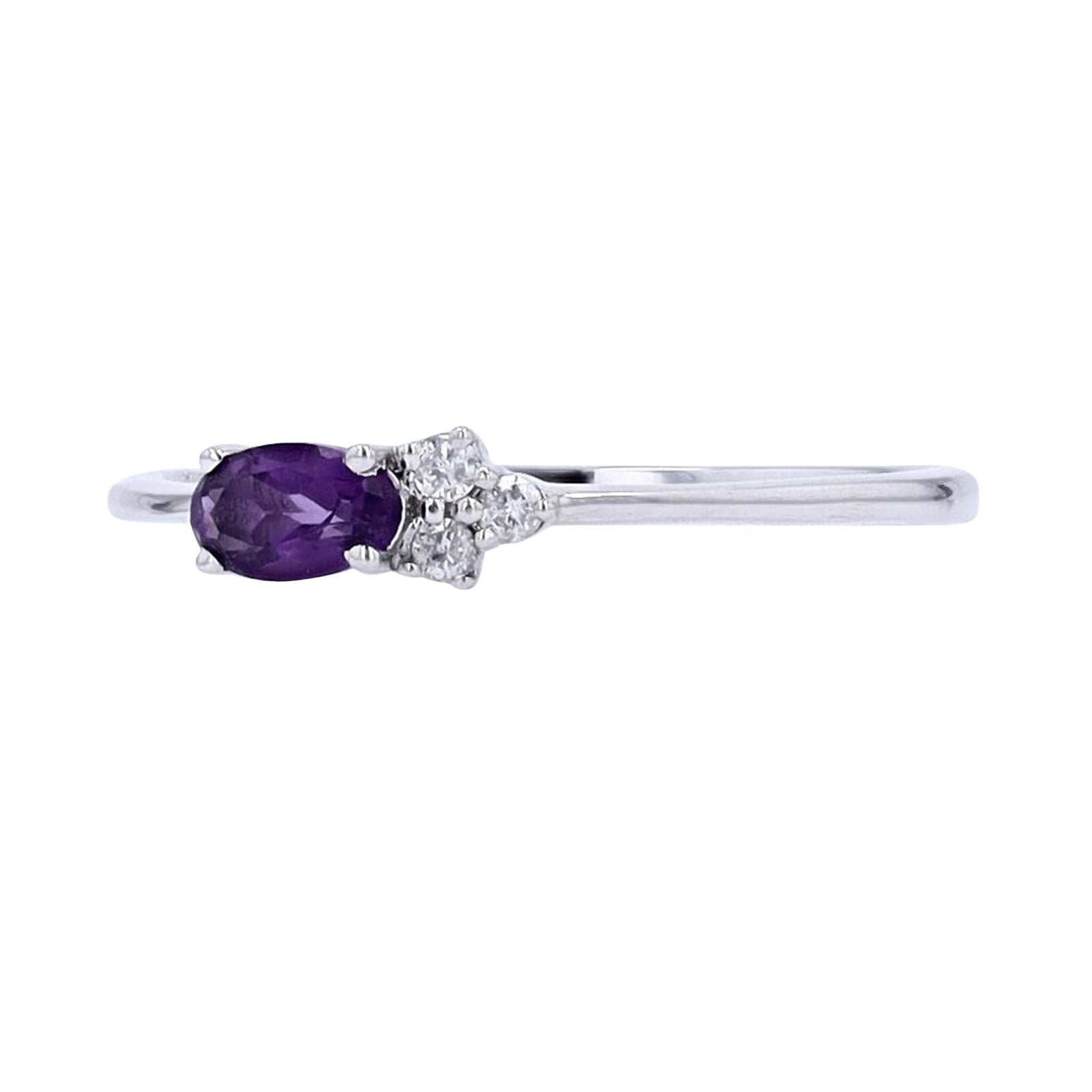 10K WG Oval Center Gemstone Ring<p><strong>More Colors Available</p></strong>