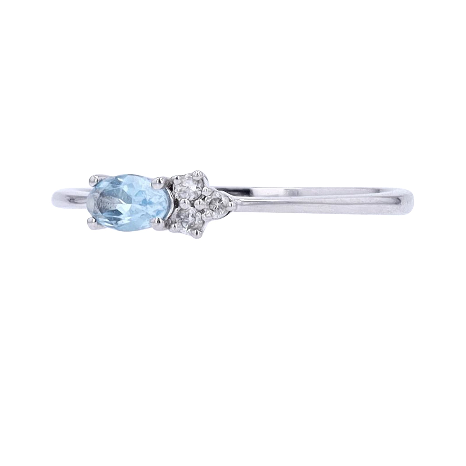 10K WG Oval Center Gemstone Ring<p><strong>More Colors Available</p></strong>