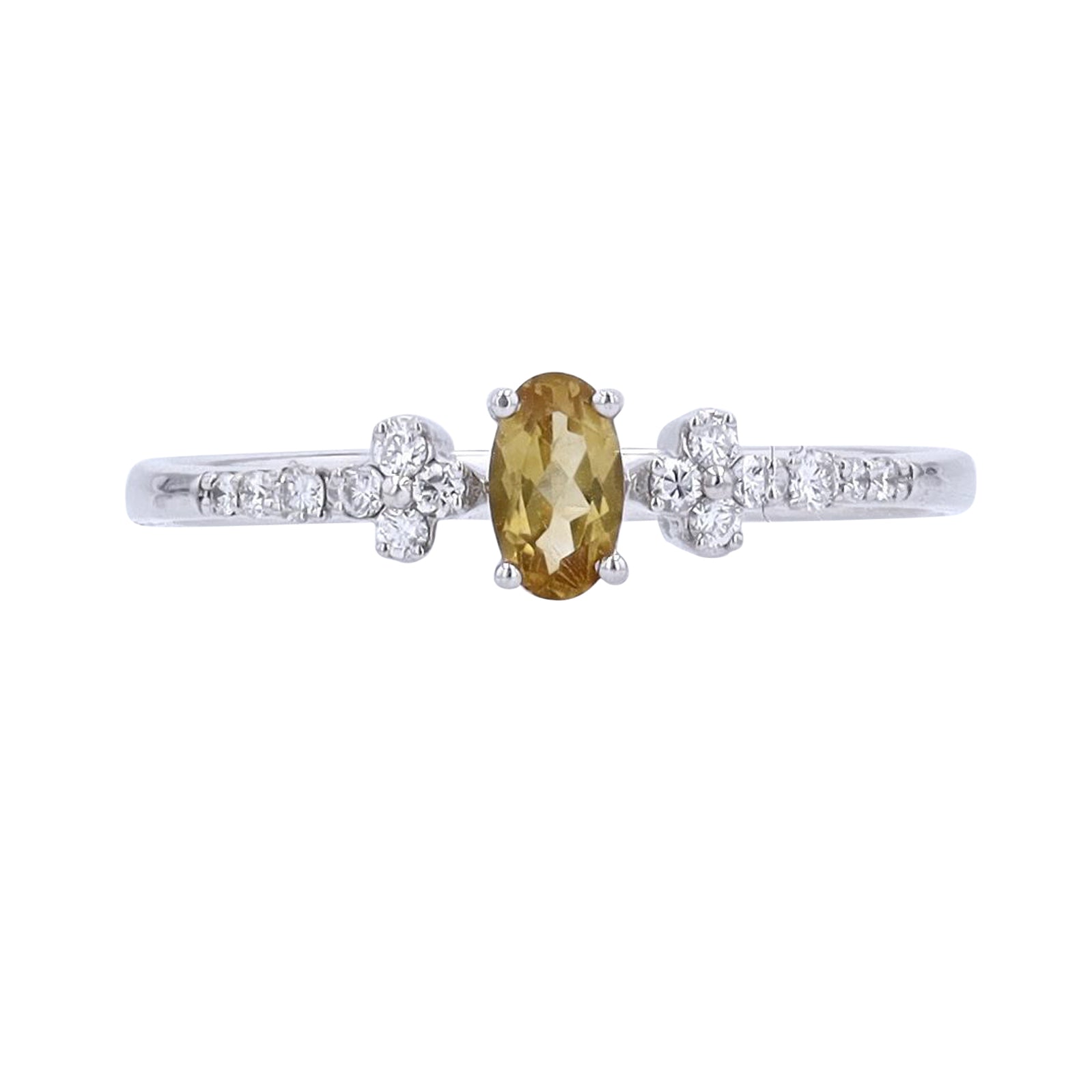 10K WG Oval Gemstone Ring<p><strong>More Colors Available</p></strong>