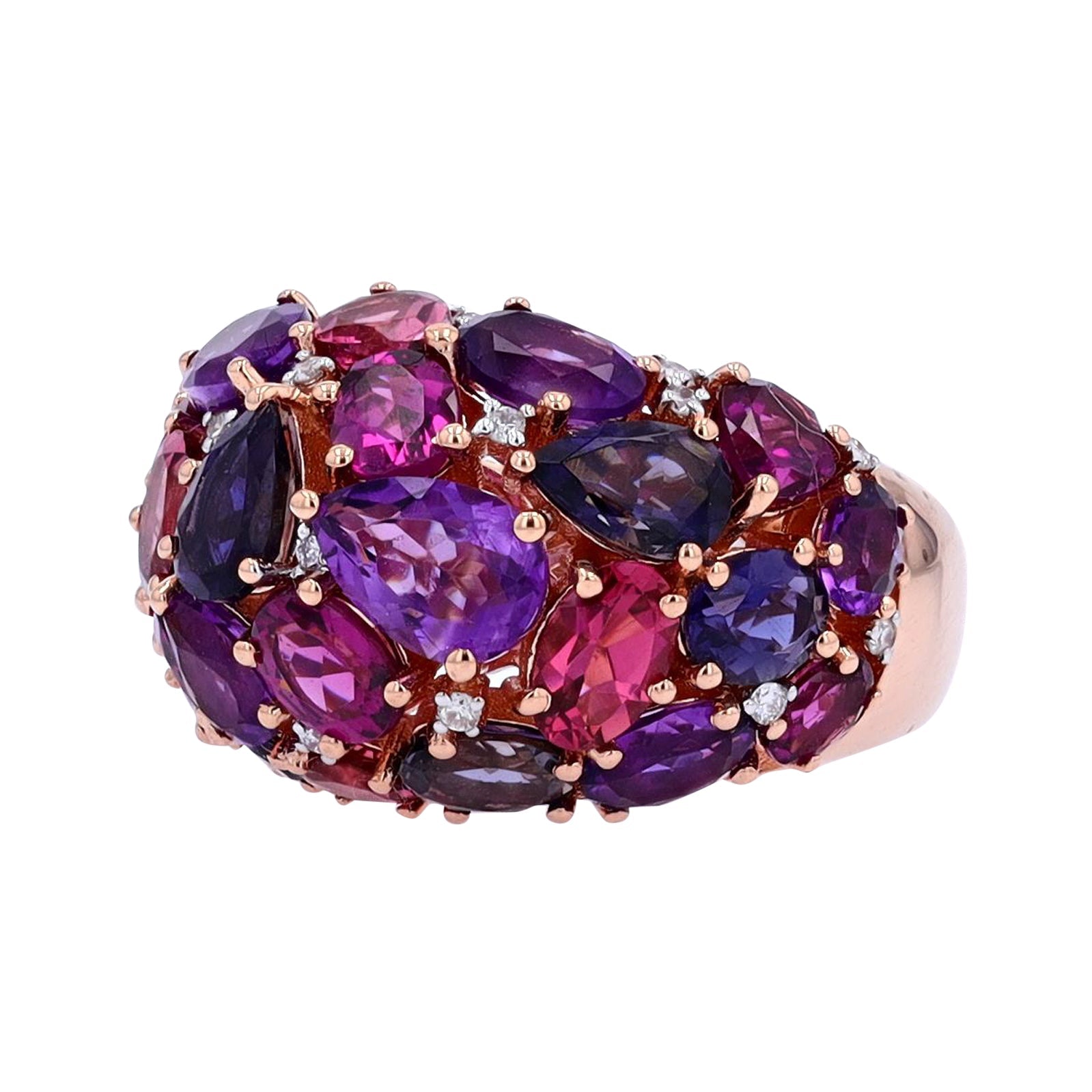 14K EFFY RG 7.70 CT Multicolor Gemstone Ring