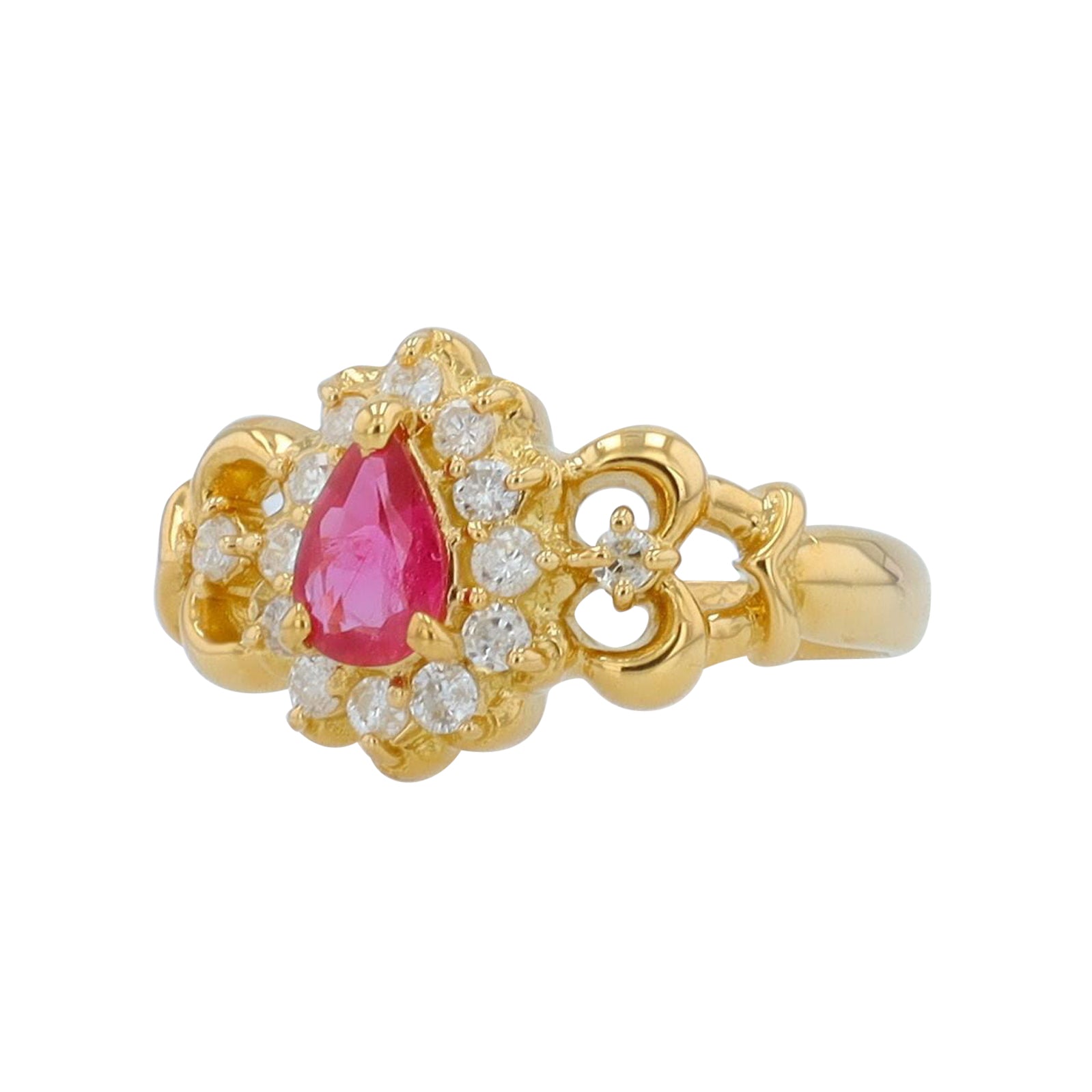 18k YG .40 CT Ruby Ring