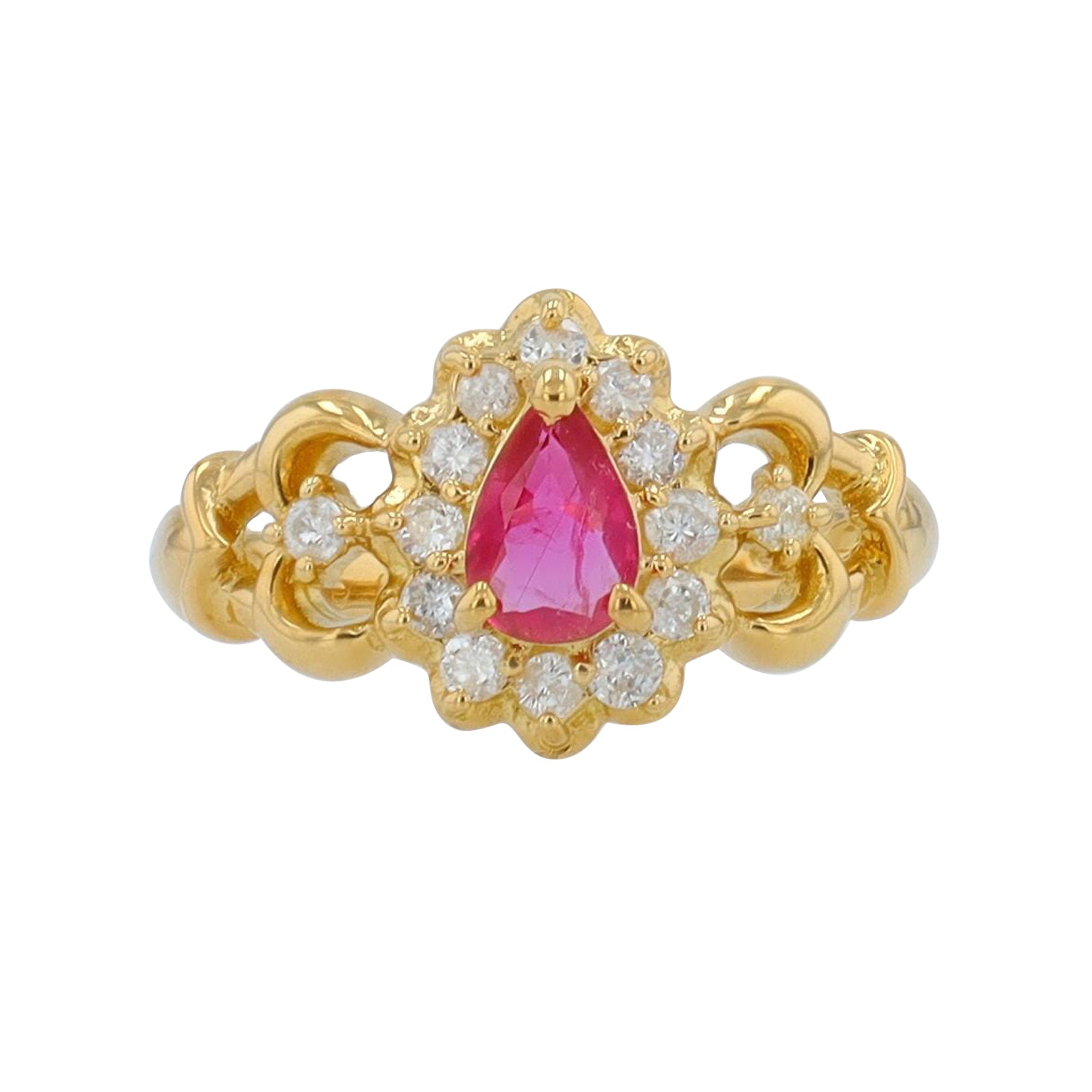 18k YG .40 CT Ruby Ring