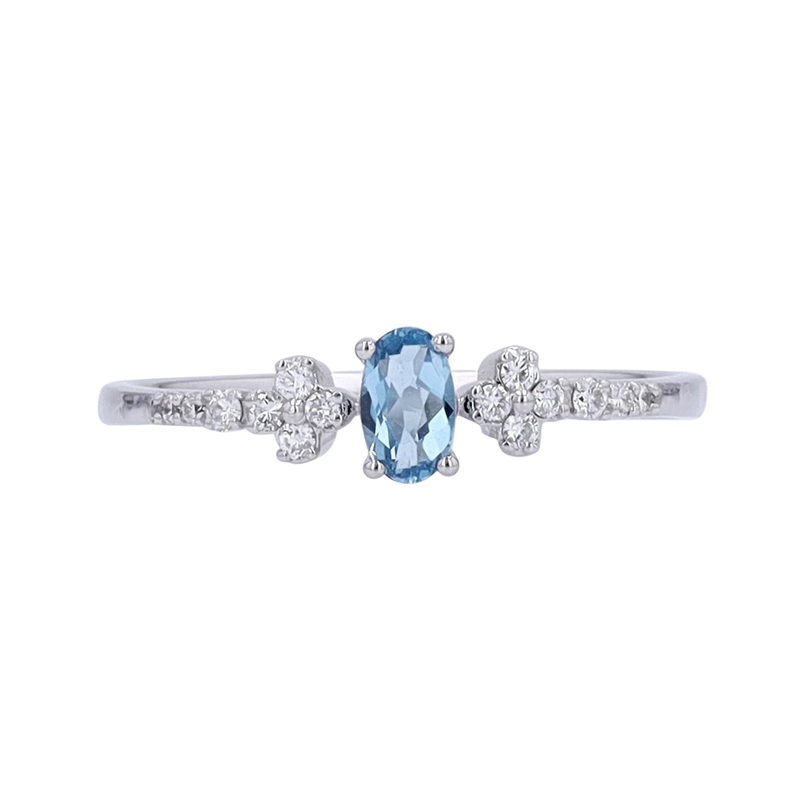10K WG Oval Gemstone Ring<p><strong>More Colors Available</p></strong>