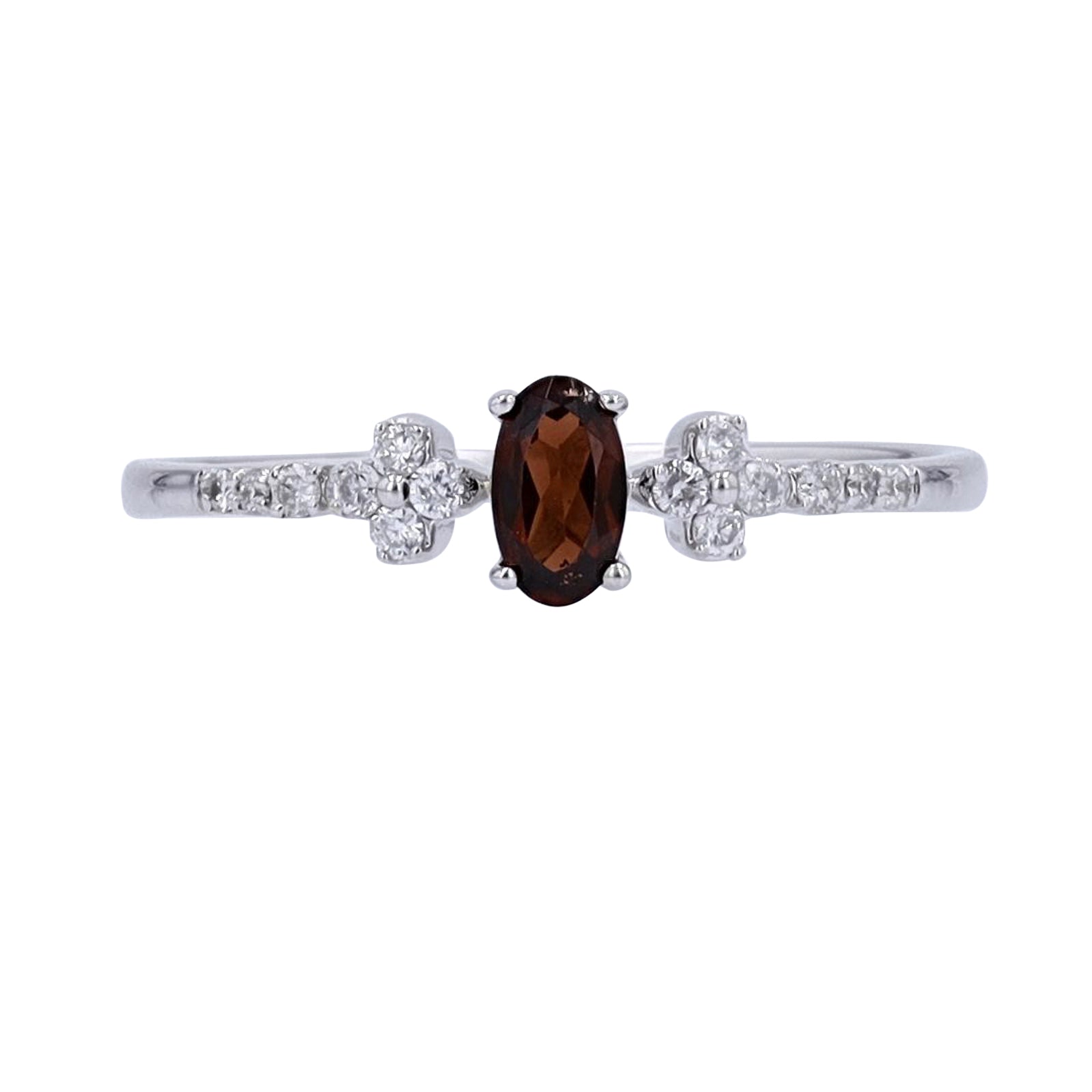 10K WG Oval Gemstone Ring<p><strong>More Colors Available</p></strong>