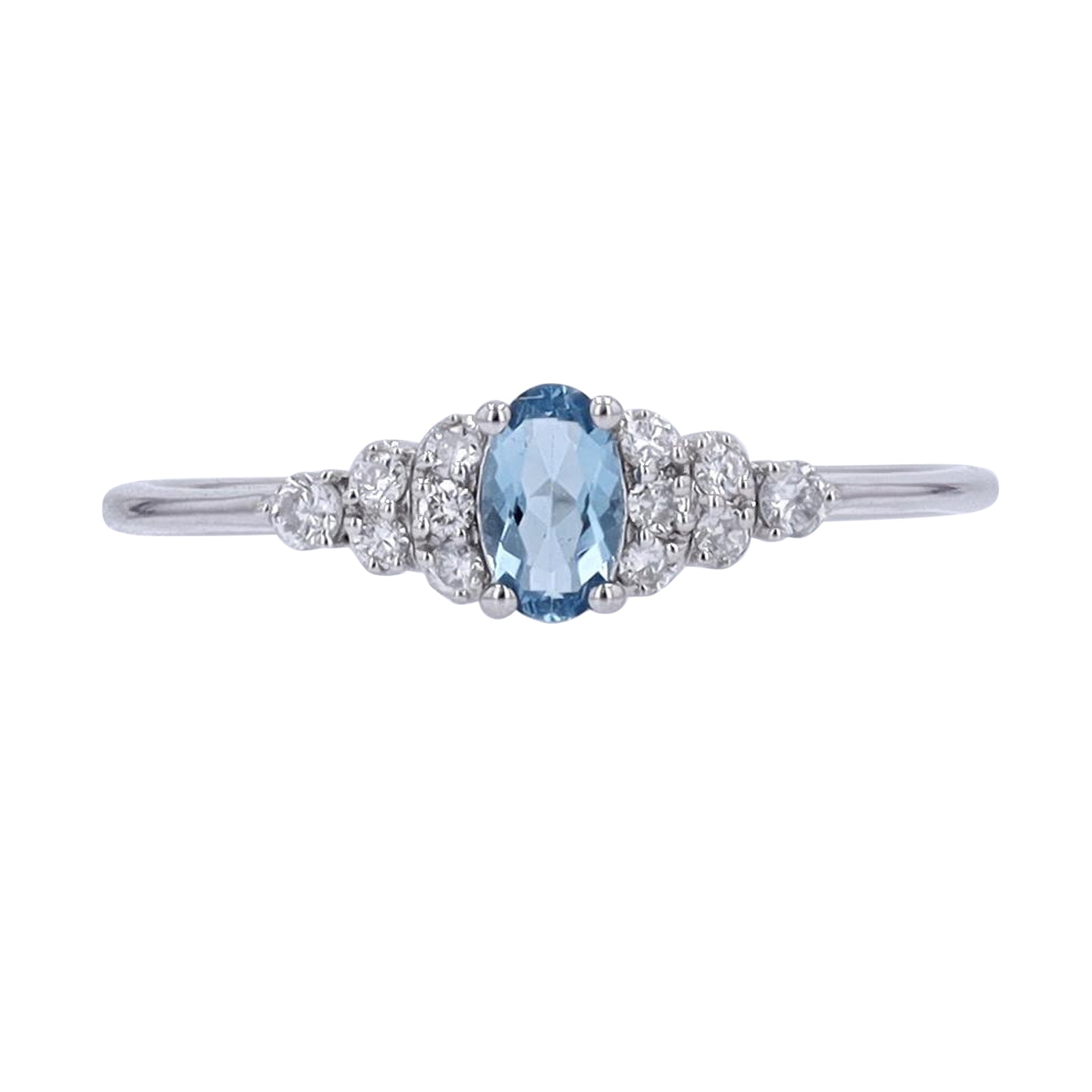 10K WG Oval Gemstone Ring<p><strong>More Colors Available</p></strong>