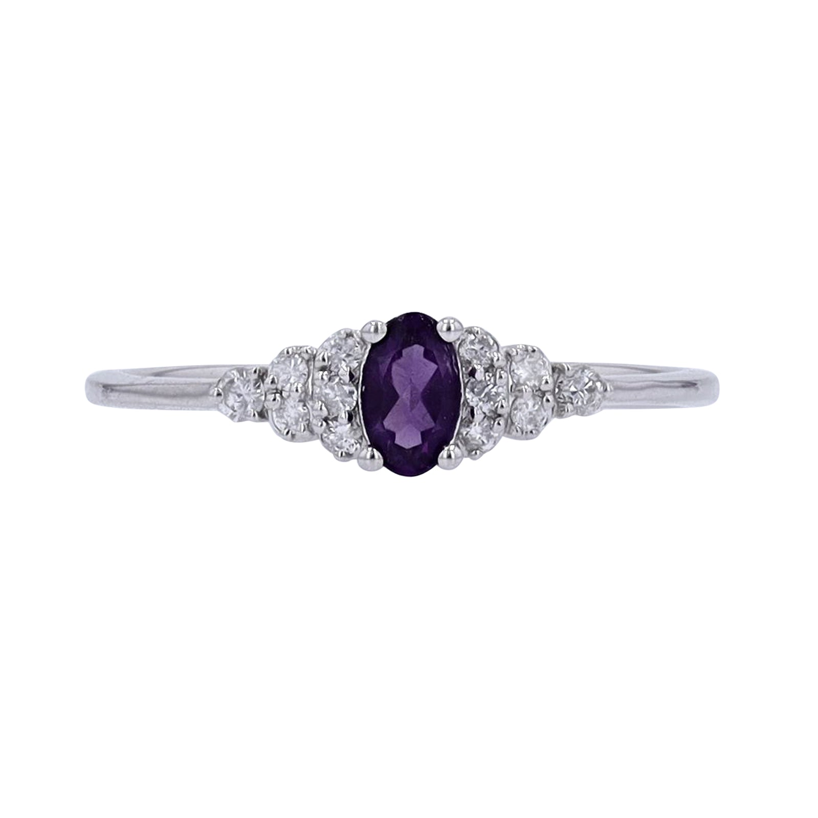 10K WG Oval Gemstone Ring<p><strong>More Colors Available</p></strong>