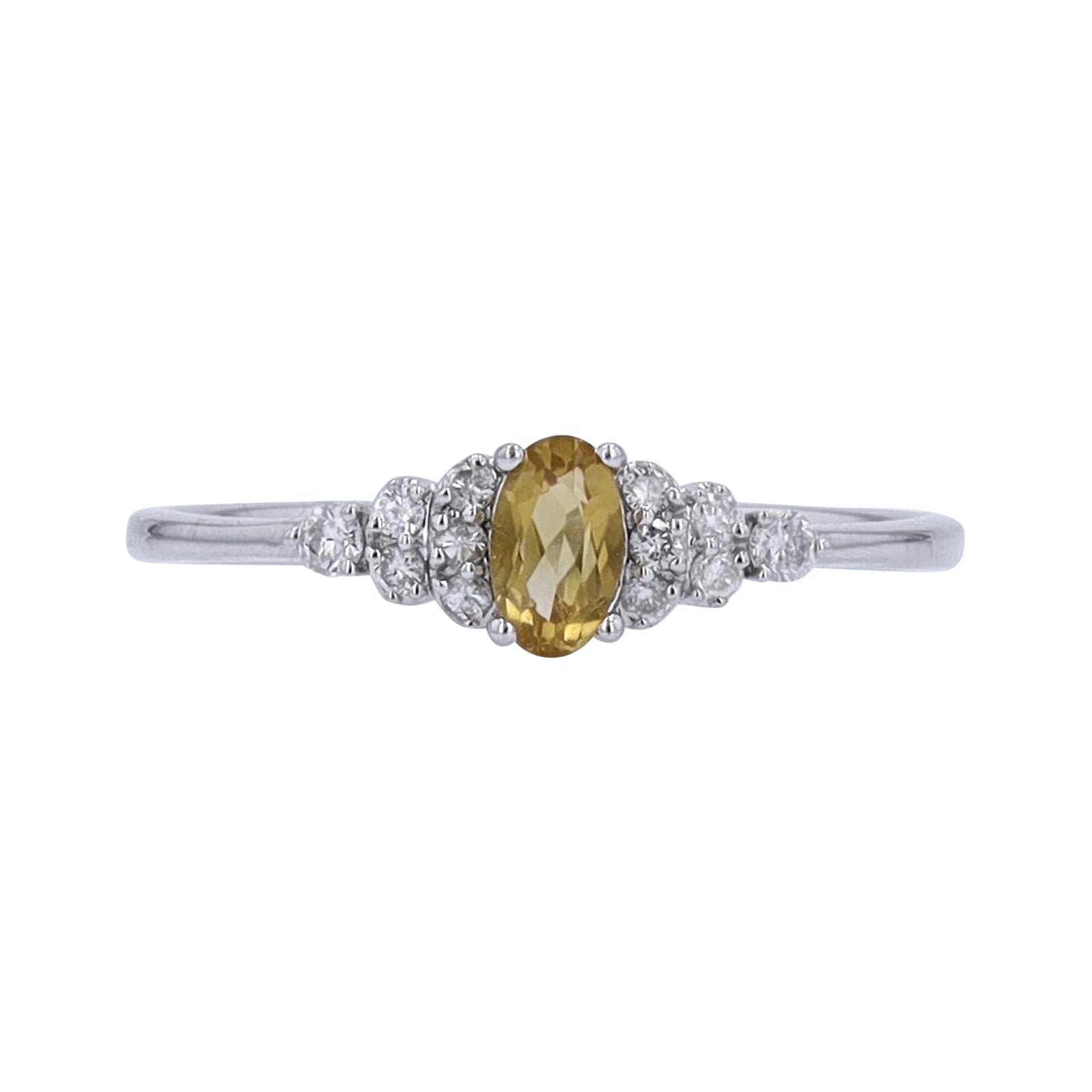 10K WG Oval Gemstone Ring<p><strong>More Colors Available</p></strong>